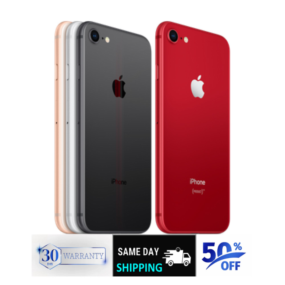 Apple iPhone 8 Gold / Red -128GB 64GB- GSM Unlocked ATT Verizon Wi‑Fi iOS 4G LT