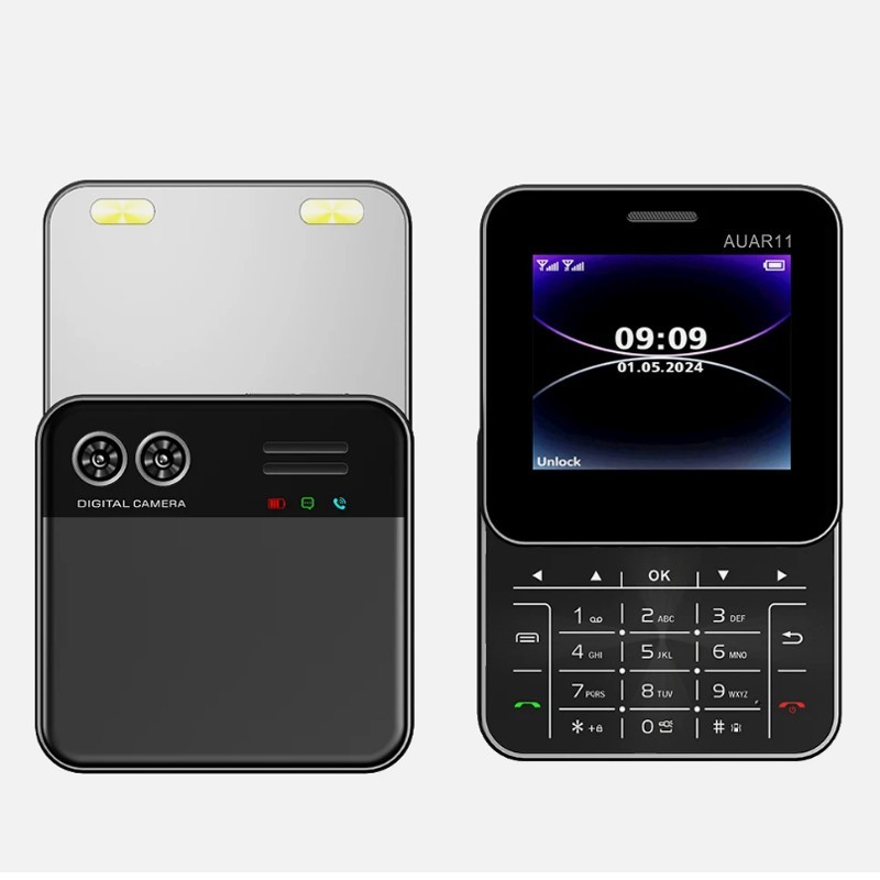 Unlocked Mini Rotating Sliding Mobile Cell Phones GSM Speed Dail Dual SIM Phone