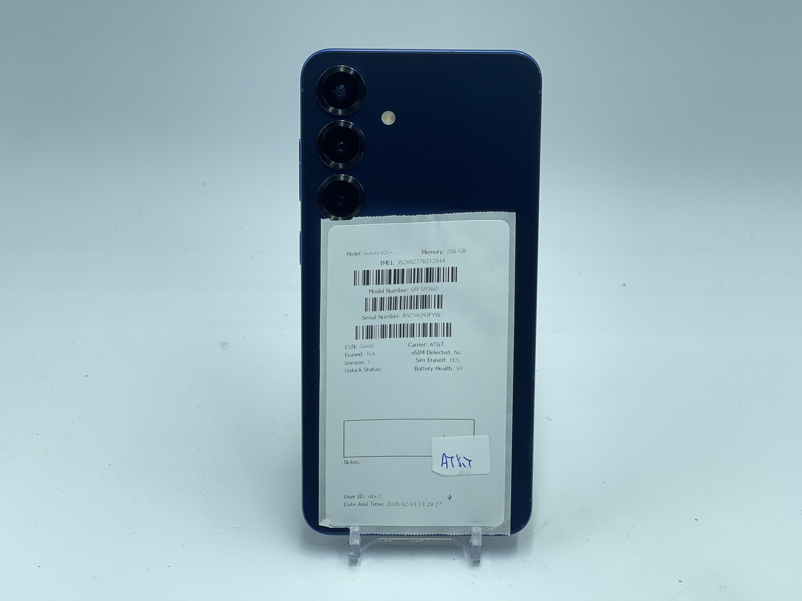 Samsung Galaxy S25+ 256GB SM-S936U (AT&T) Navy (E-0027)