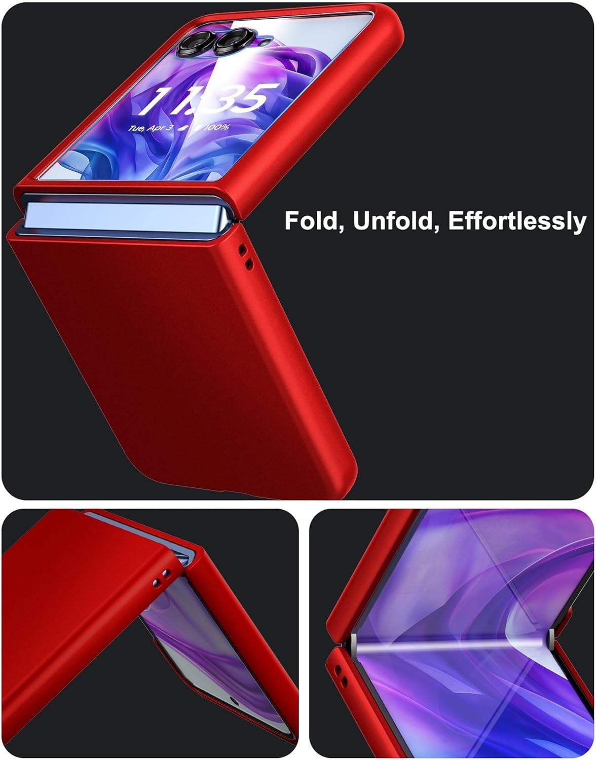 Case for Motorola Razr Plus 2024/2025 – Thin Hard Matte Polycarbonate Cover