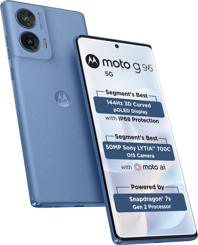 MOTOROLA G96 5G (Cattleya Orchid 256GB 8GB RAM)7s Gen 2 Processor Global Version