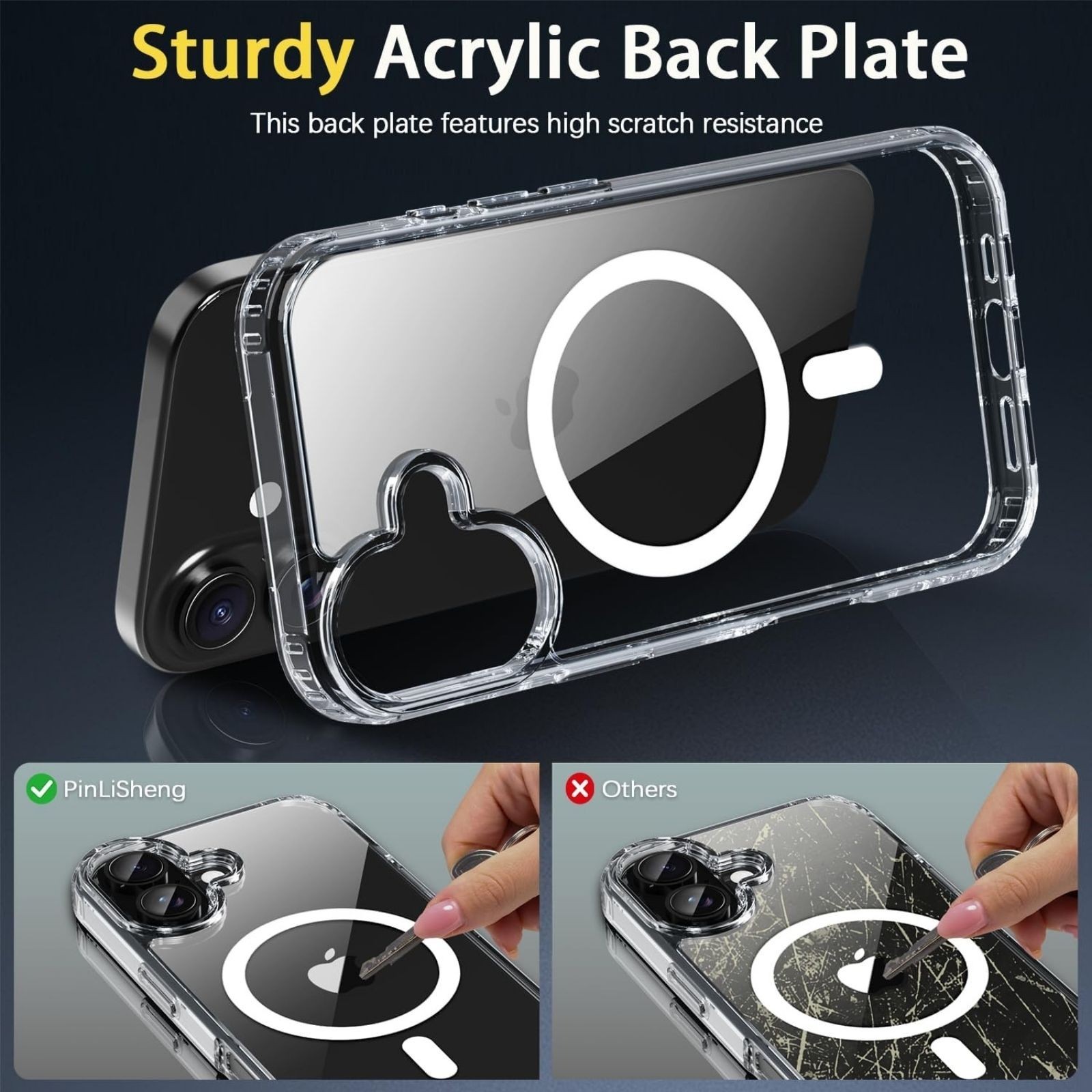 iPhone 17 Case 6.3″ Shockproof Protective Phone Cover Compatible with Mag Safe