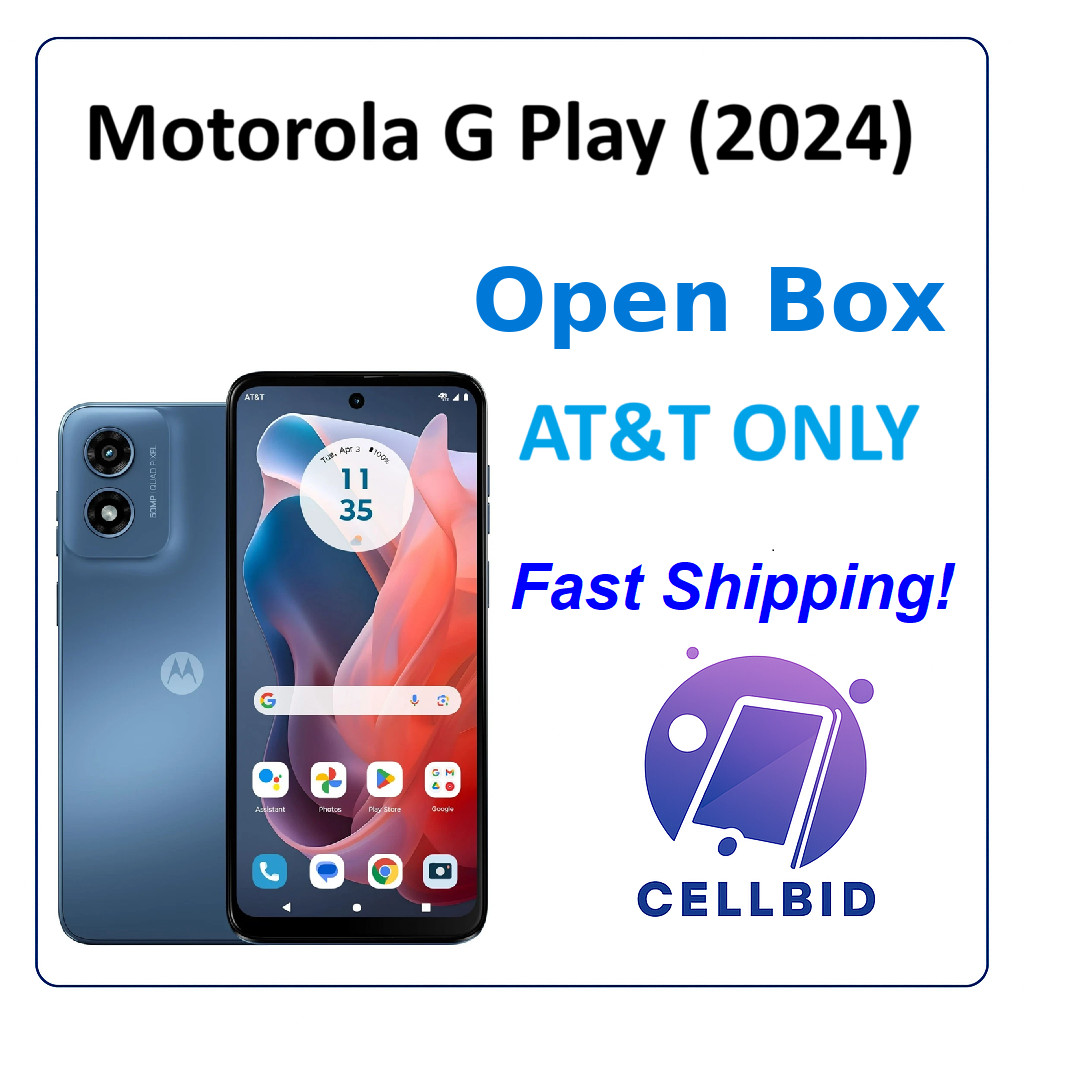 Open Box! Motorola Moto G Play (2024) XT2413-3 64GB 🔒 Locked AT&T Only