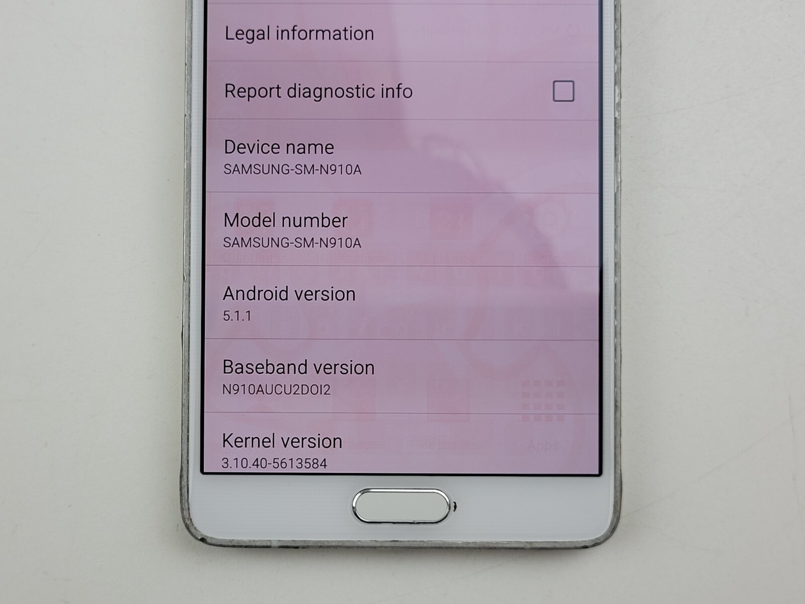 Samsung Galaxy Note 4 (SM-N910A) 32GB (AT&T) – POOR CONDITION – Clean IMEI
