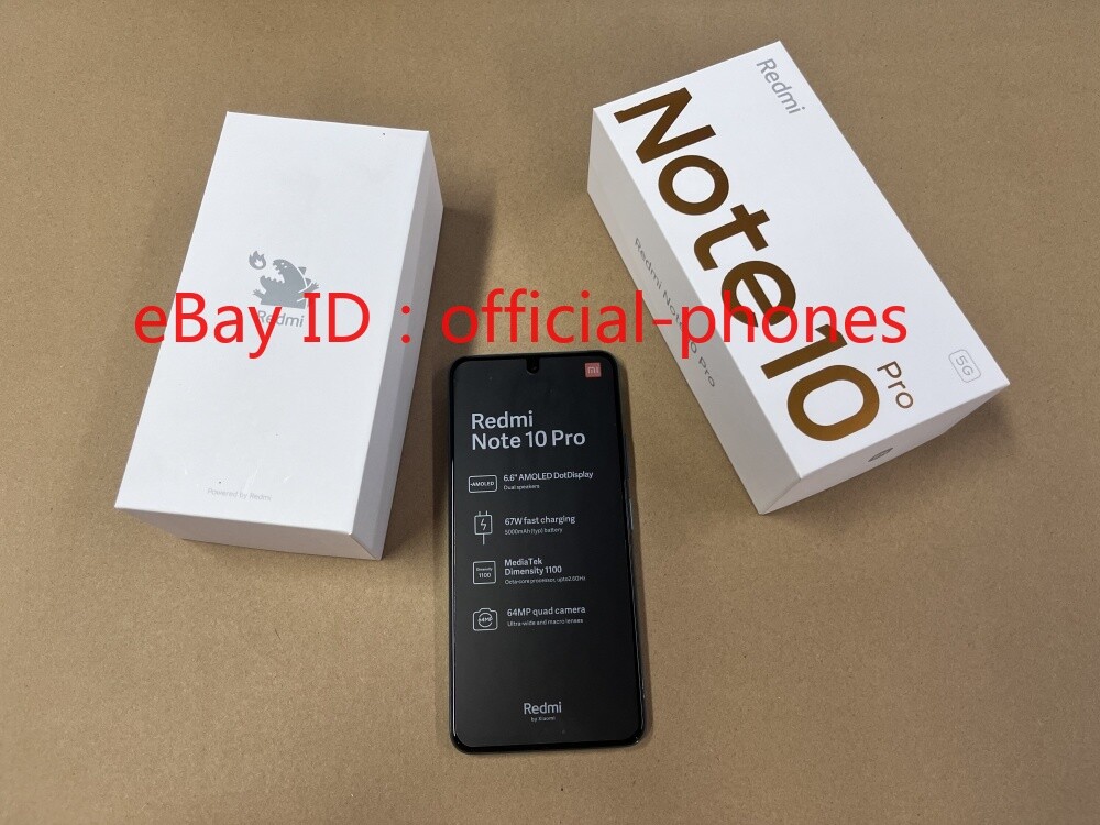 Xiaomi Redmi Note 10 Pro 5G 6/128GB 6.6″ 64MP Octa-core Unlocked New Unopened