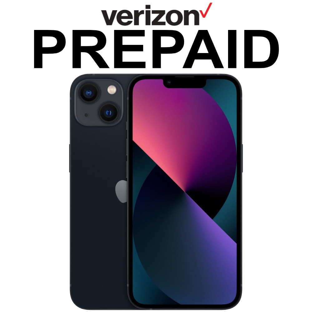 Apple iPhone 13 A2482 128GB Midnight PREPAID Verizon Locked Very Good