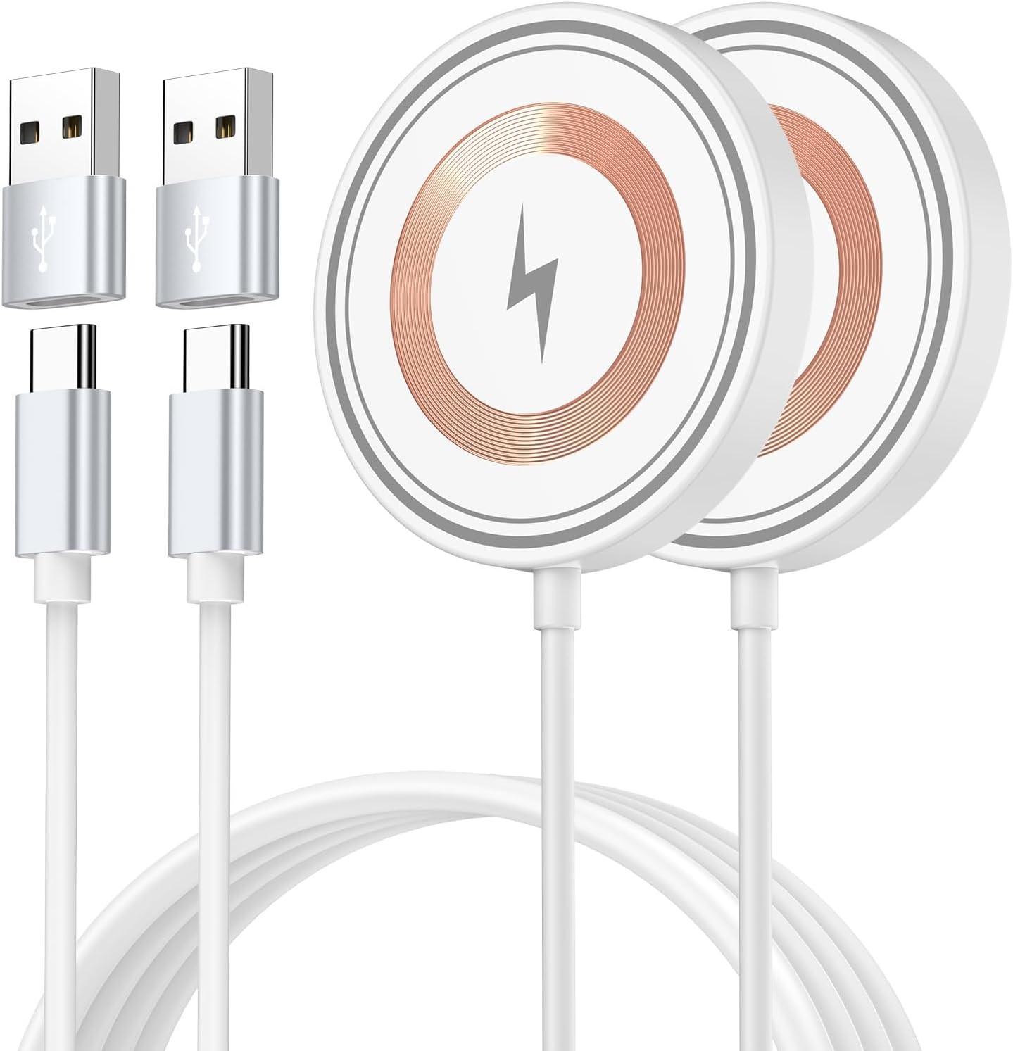 2 Pack Wireless Fast Charging Pad for iPhone 17 Pro Max/16