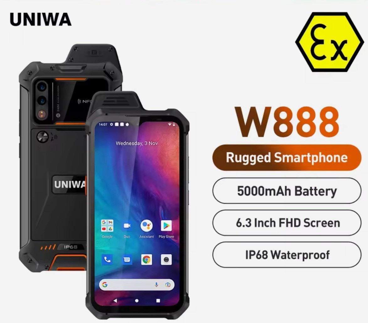 UNIWA W888 4G Smartphone Walkie Talkie 6.3 Inch FHD/HD 4GB+64GB Mobile Phones