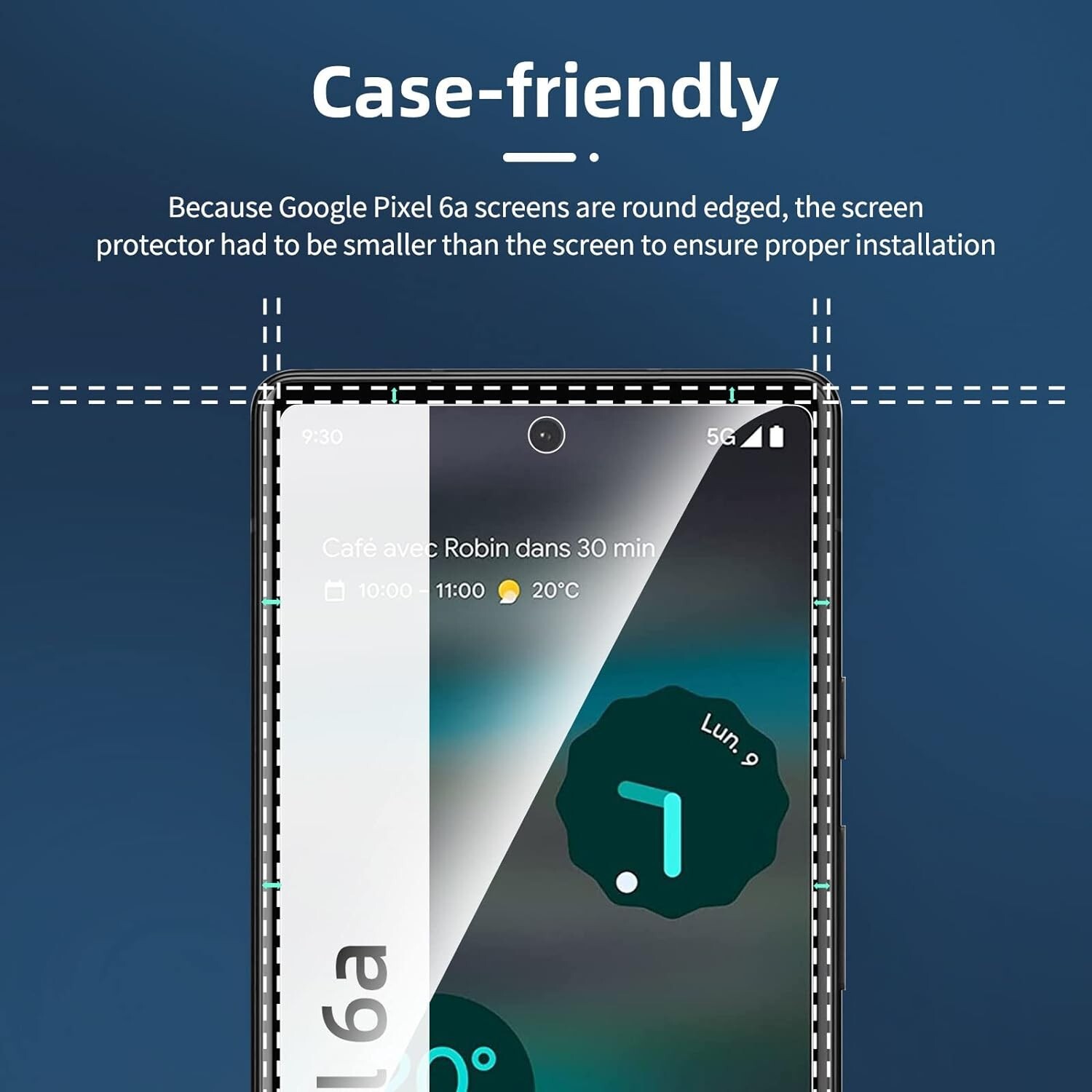 For Google Pixel 6a Screen Protector Tempered Glass HD Clear Full Coverage 3Pack