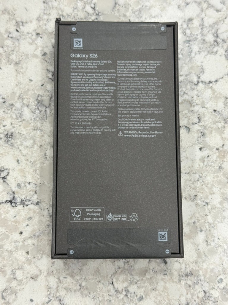 Samsung Galaxy S26 512GB Black Factory Unlocked 6.3″ 12GB RAM SM-S942U1