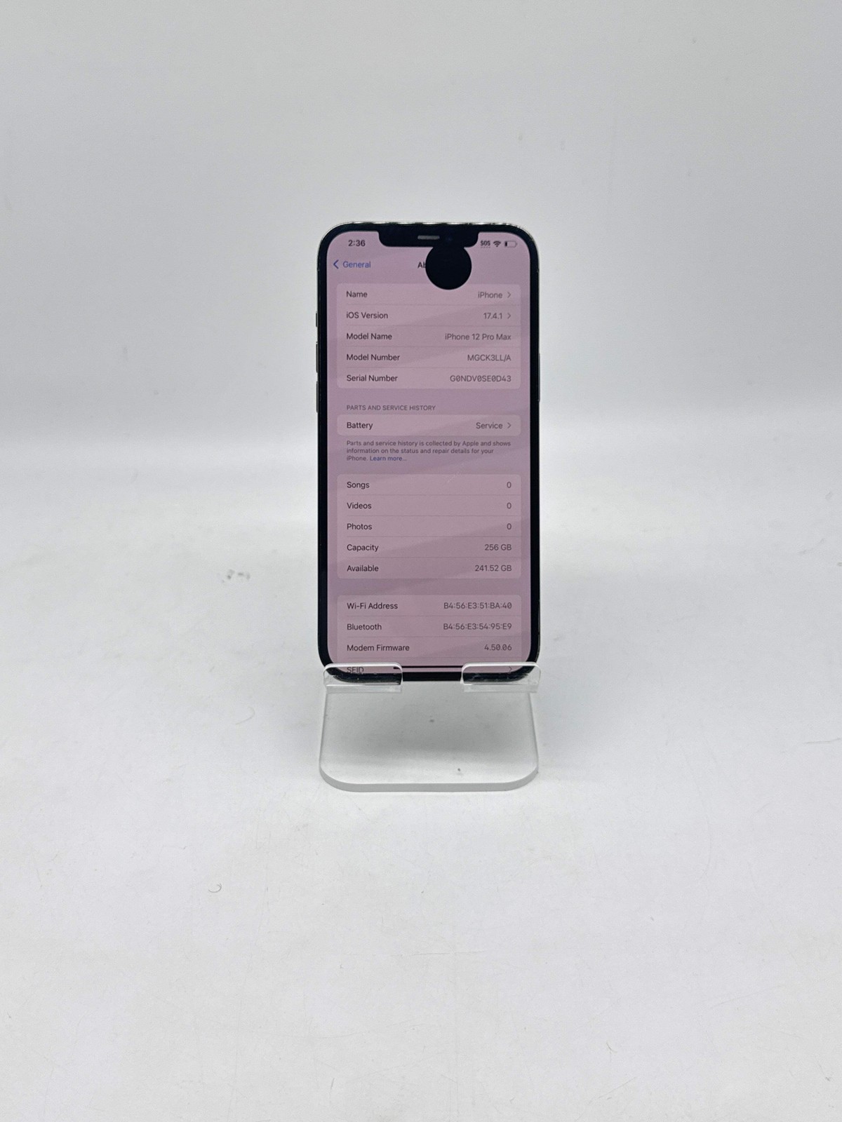 Apple iPhone 12 Pro Max 256GB Factory Unlocked Cracked Back Bad LCD