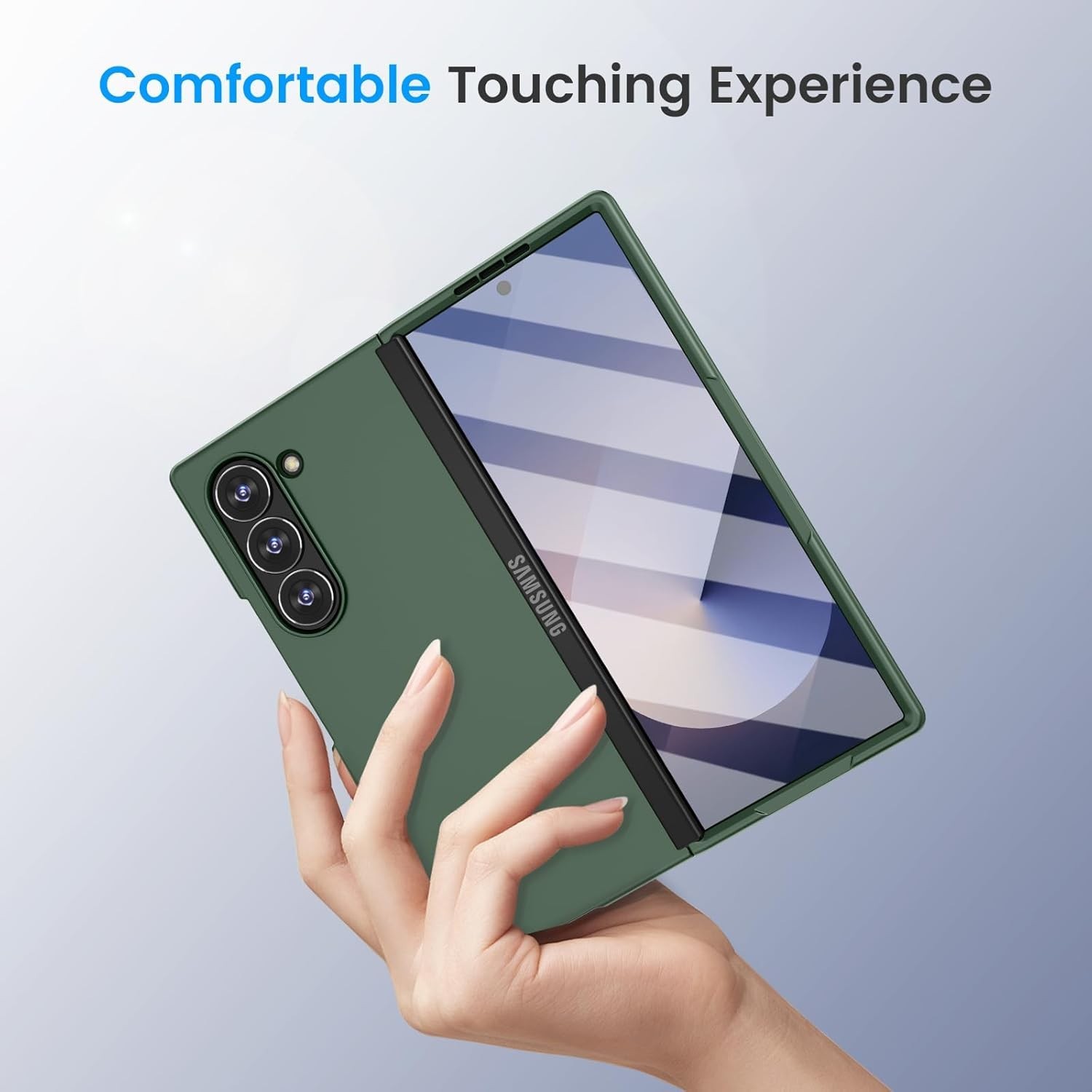 Case & Built-in Screen Protector for Samsung Galaxy Z Fold 6 Ultra-Thin Green