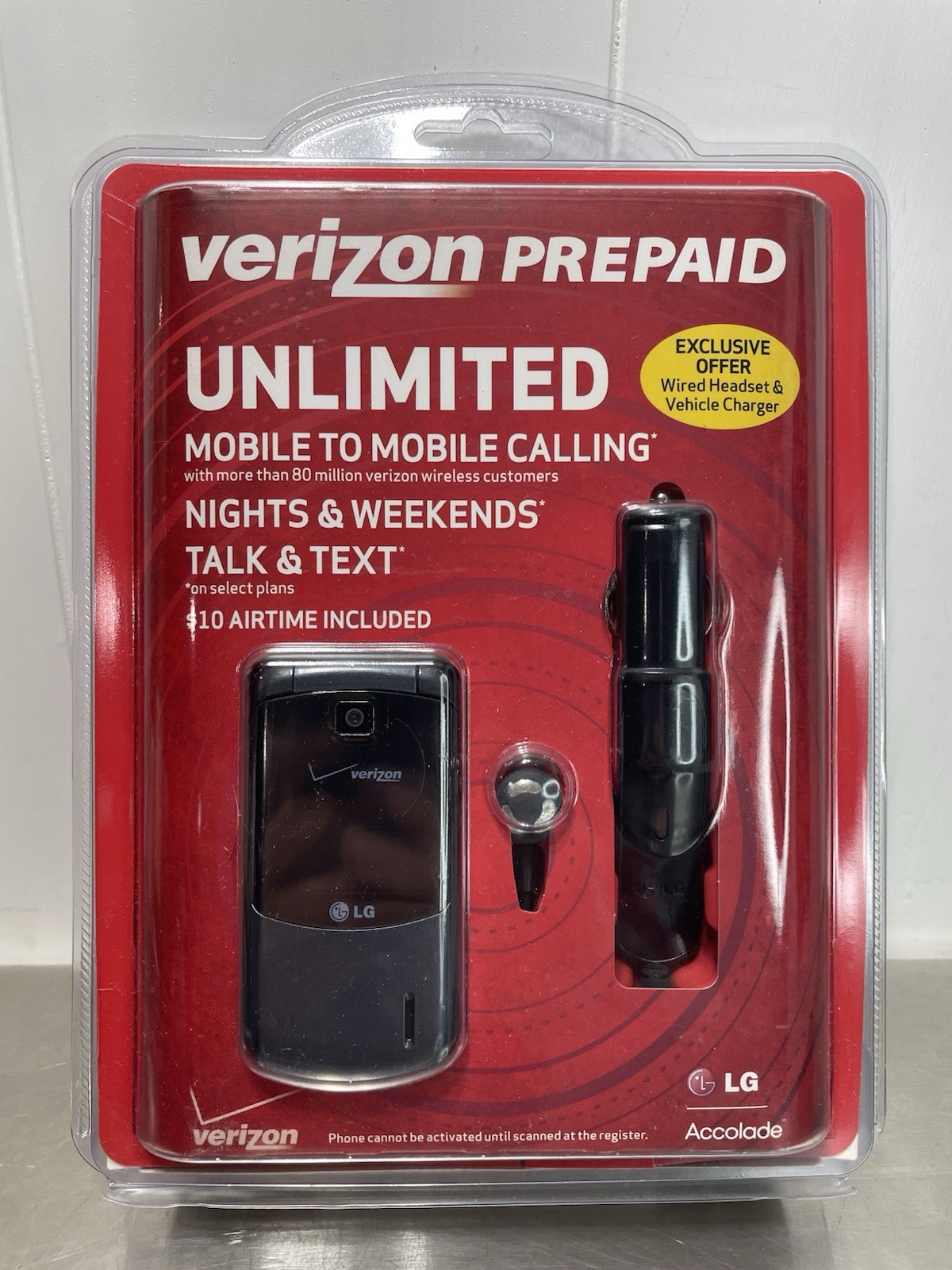 Verizon Prepaid Flip Phone 2010 LG Accolade VX5600 Sealed As Is Read