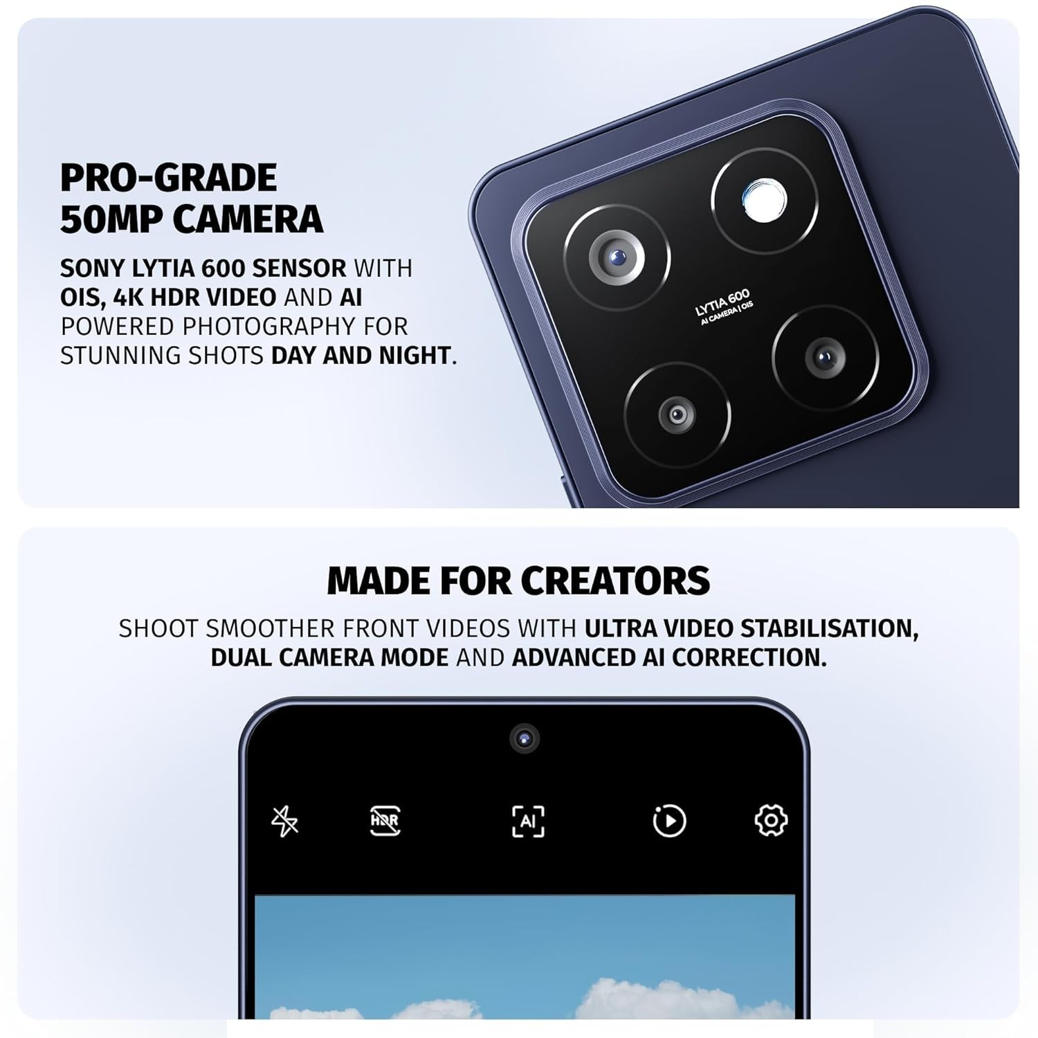 Wobble One 5G 12GB 256GB 50MP Epic Front Camera Dual 4KHDR Unlocked Global White