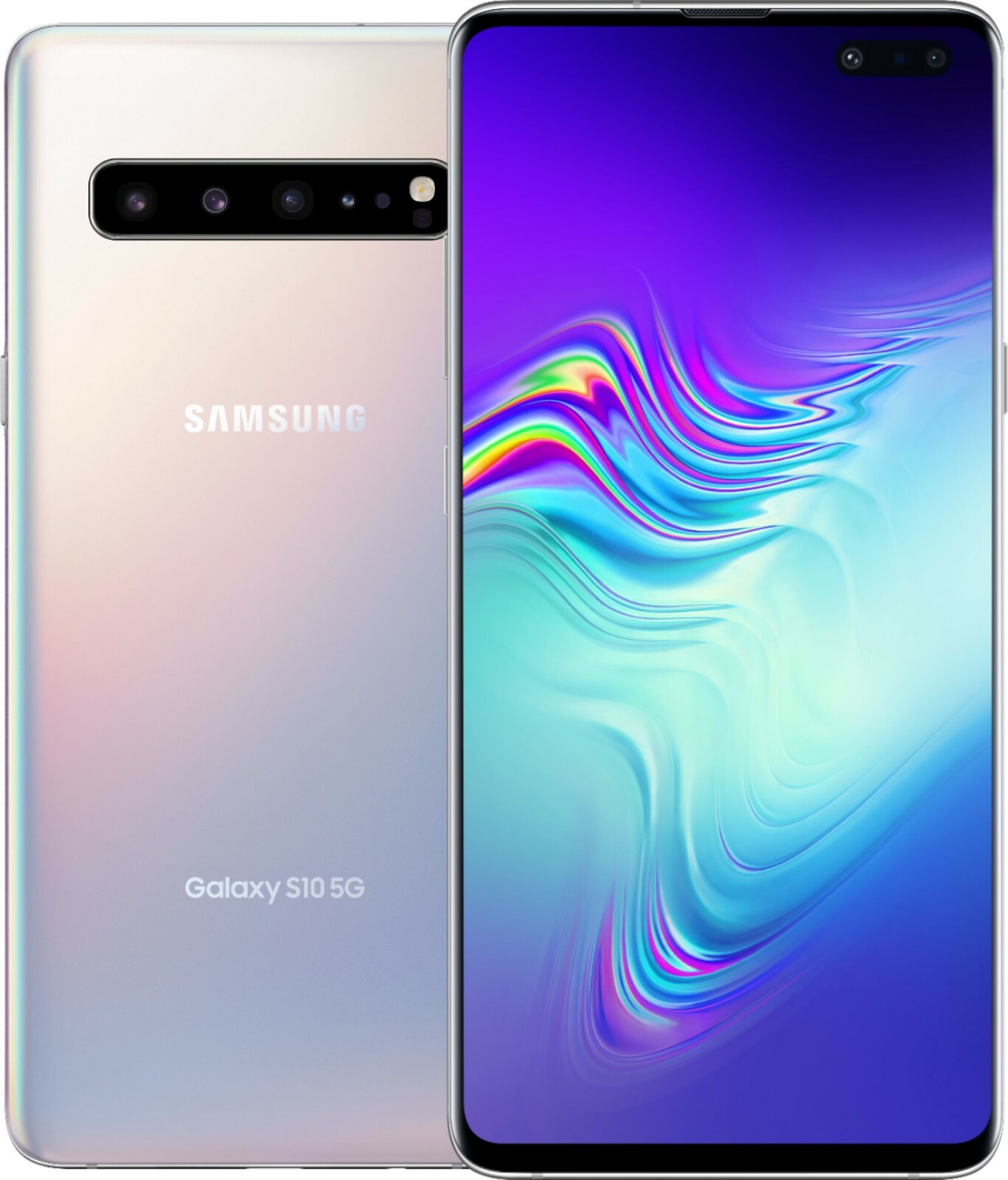 Samsung Galaxy S10 5G SM-G977B 512GB Crown Silver Unlocked Smartphone Open Box