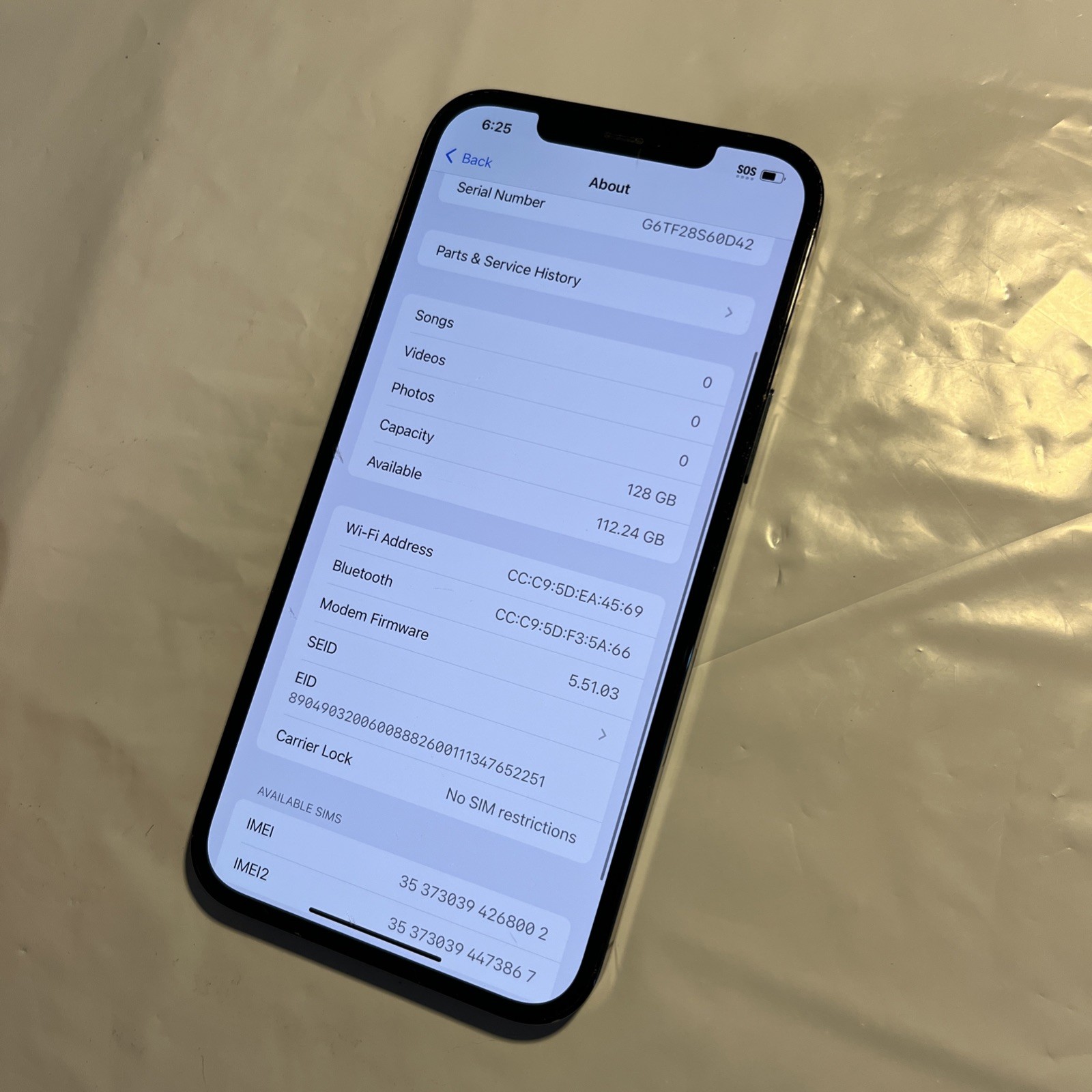 Apple iPhone 12 Pro Max – 128GB (Unlocked) ONE DEAD PIXEL -2.5x dots (T885)