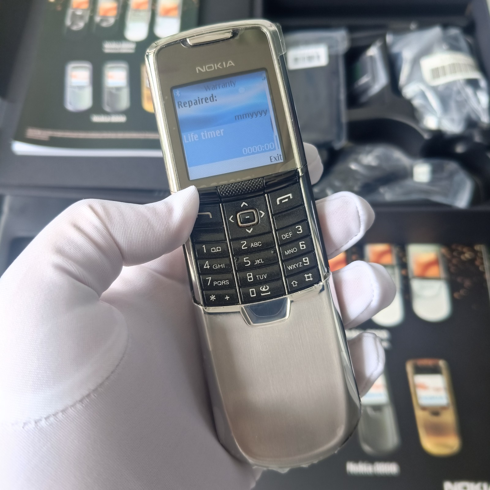 UNLOCKED – GENUINE NOKIA 8800 CLASSIC SILVER 2G GSM MOBILE PHONE Made in Germany