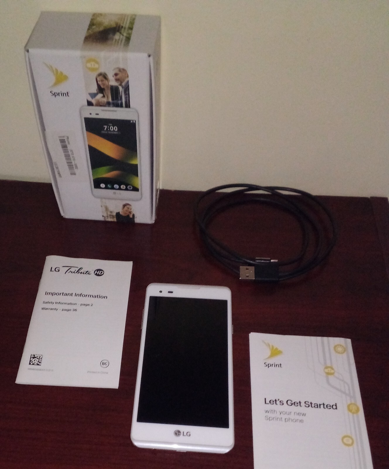 LG Tribute HD for Sprint White for Parts / Not Working Smartphone