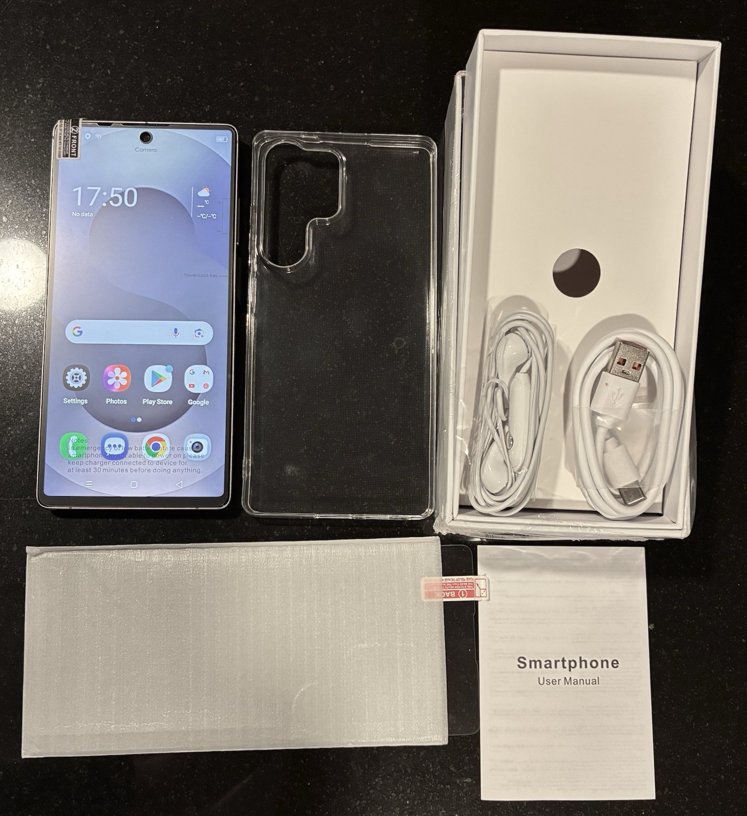 New Unbranded 1TB ROM Dual Sim 6.9″ 5G Smartphone Factory Unlocked Android, Gray
