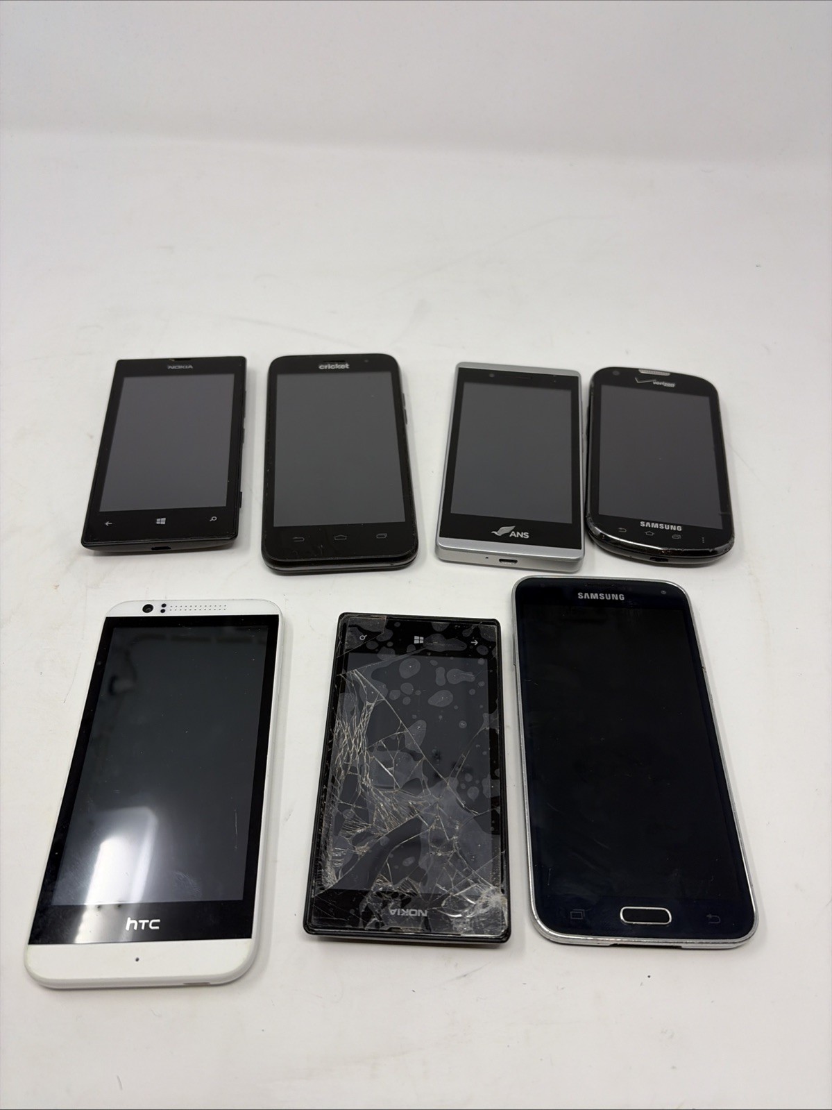 Lot of 7 Android / Windows Phones Untested For Parts / Repair