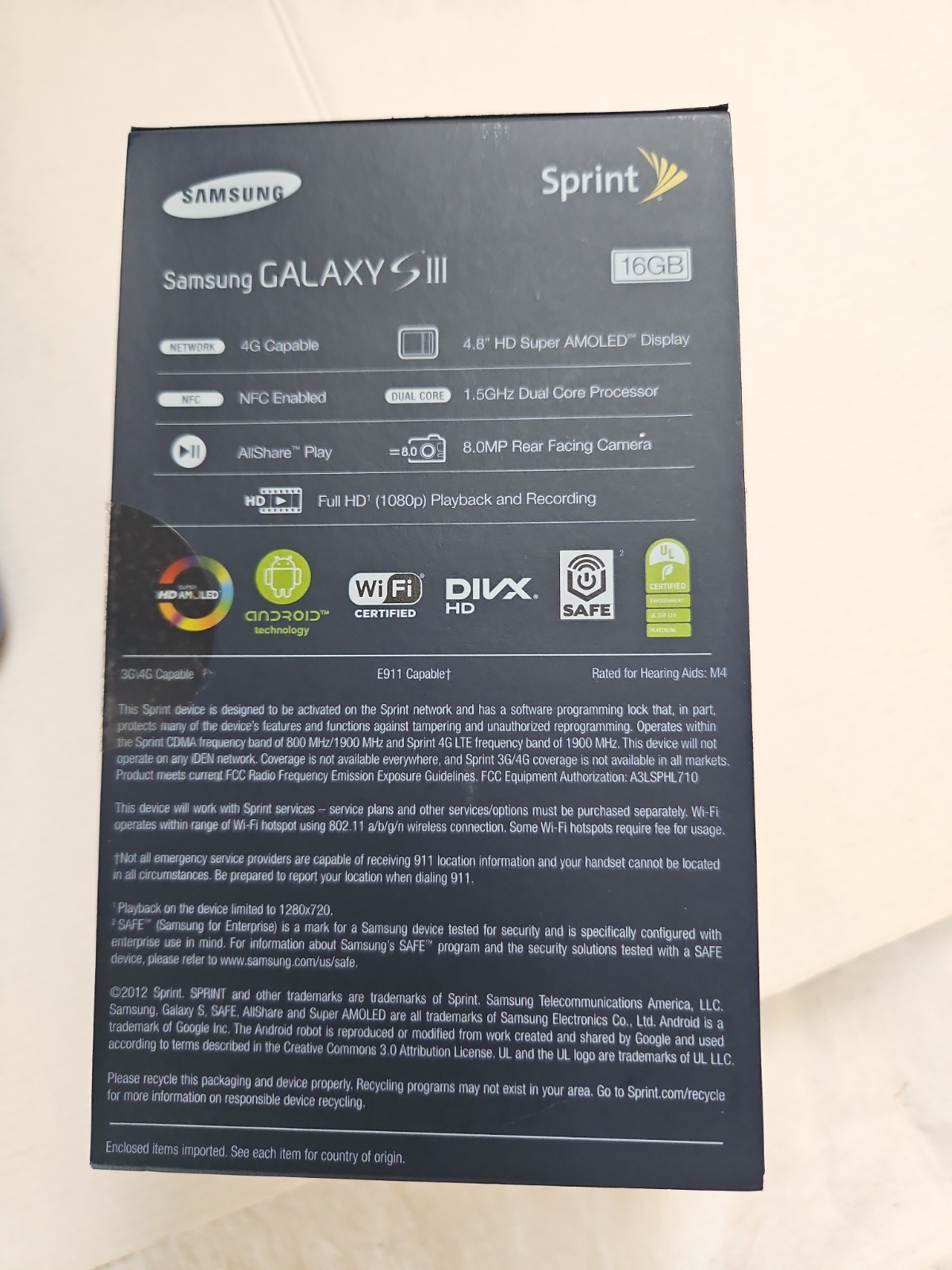 Samsung Galaxy S3 Blue 16GB Sprint