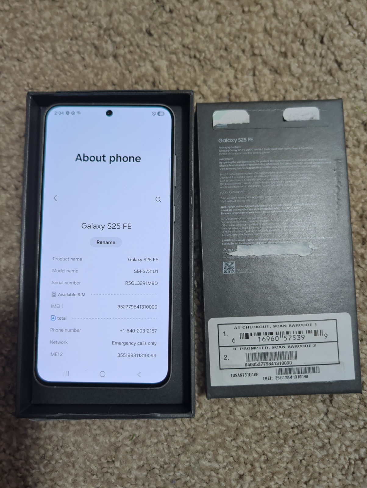 Samsung Galaxy S25 FE – 128 GB – Jetblack (Unlocked)