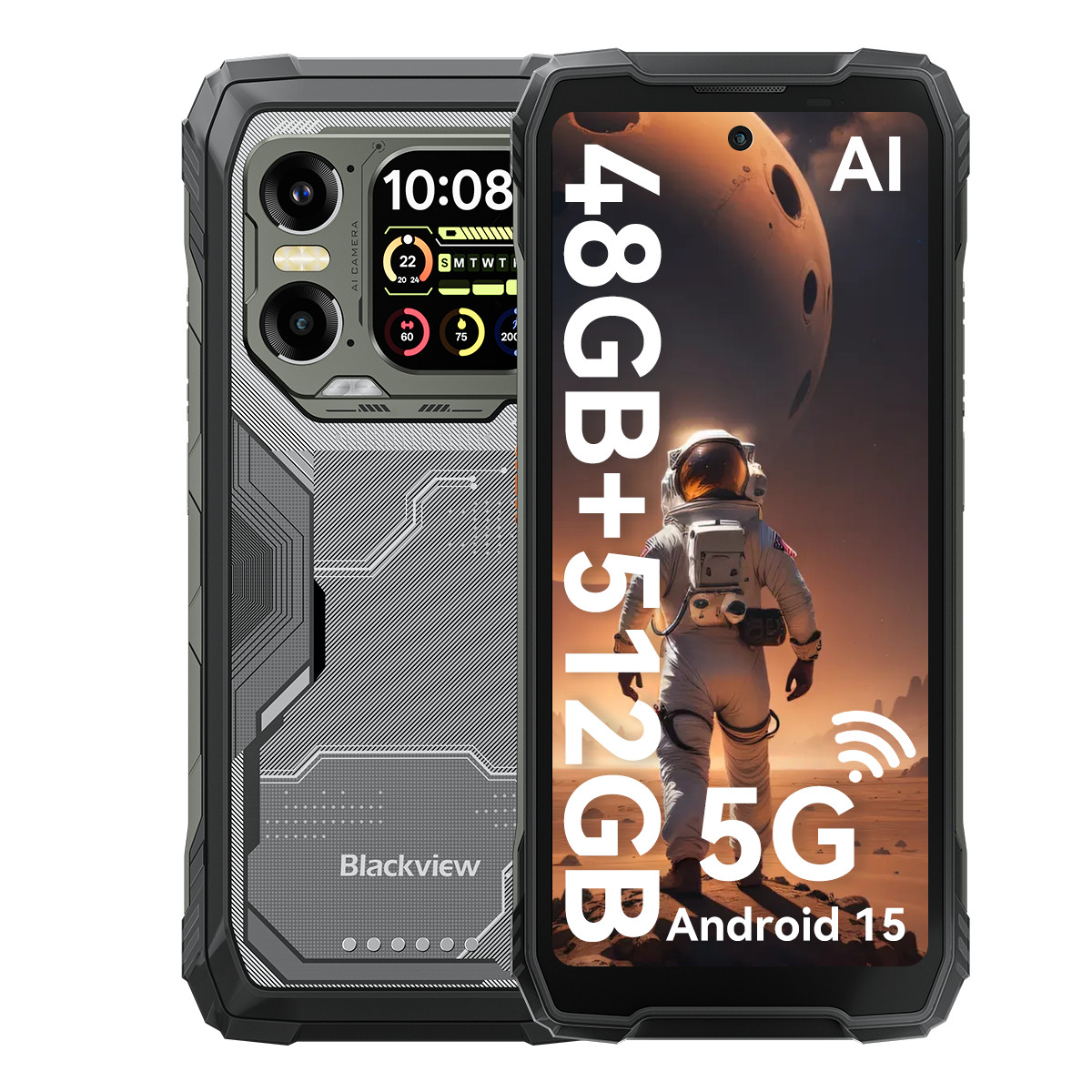 Blackview XPLORE 1 AI 5G Rugged Smartphone 48GB+512GB Android 15 20000mAh NFC