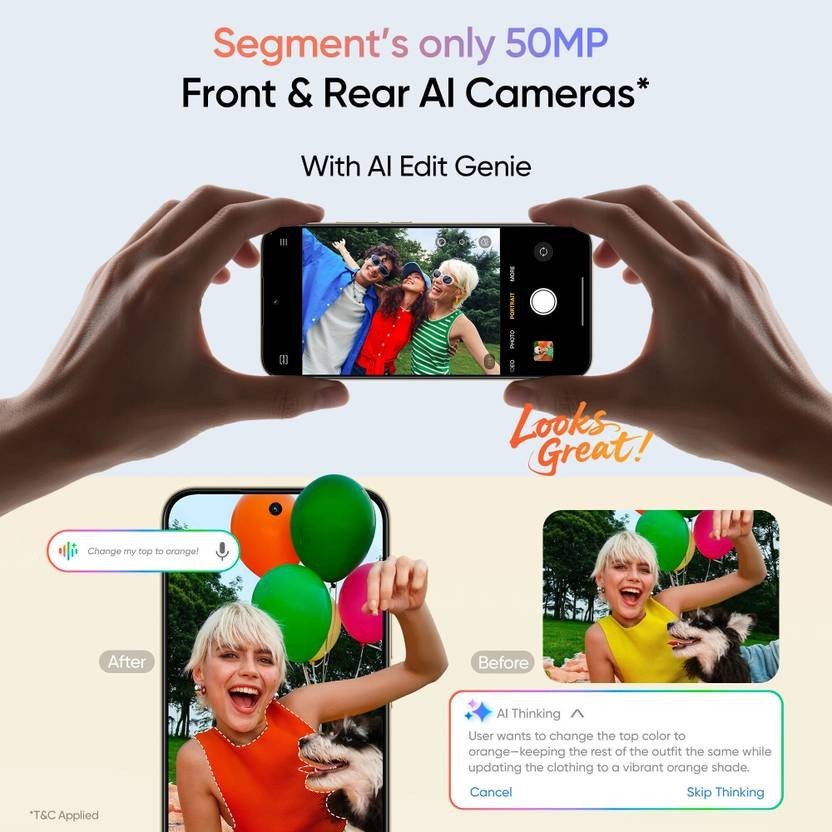realme 15T 5G (Silver 8GB RAM,128GB) MediaTek Dimensity 6400 MAX Global Version.