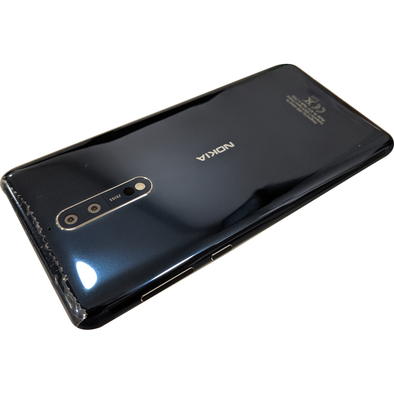 Nokia 8 Single-SIM TA-1012 128GB Glossy Blue Android Factory Unlocked 4G GSM