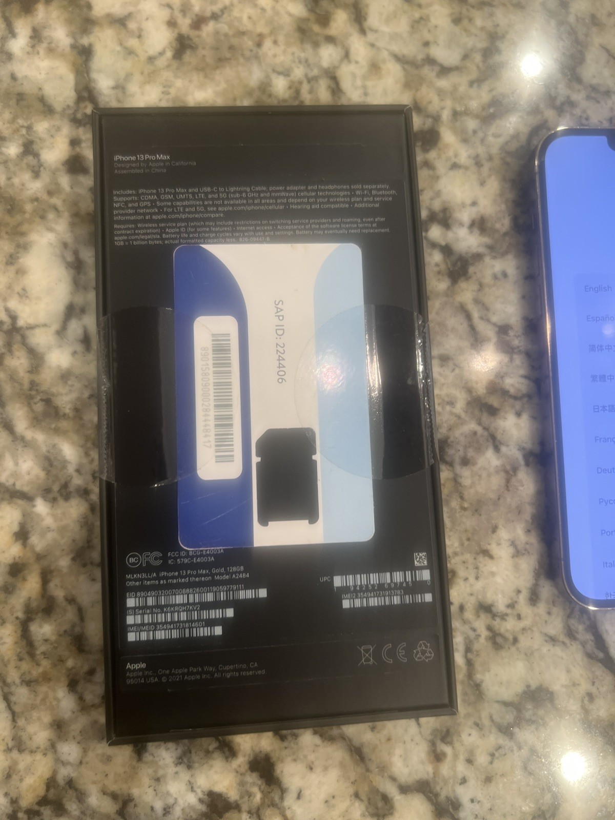 Apple iPhone 13 Pro Max 128GB Smartphone A2484 (Unlocked) – Gold