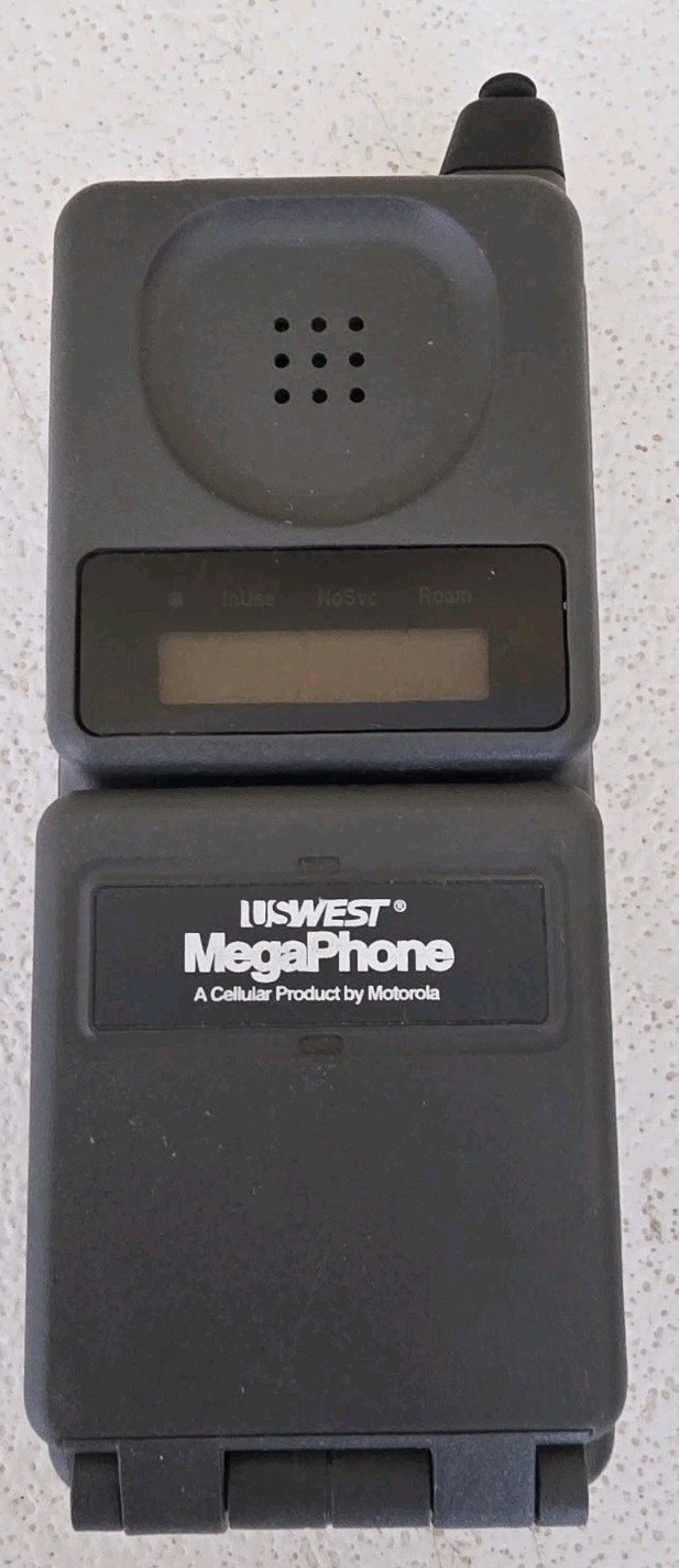 Vintage Motorola Rare Model ~ USWEST Cellular Mega Phone By Motorola ~ Untested