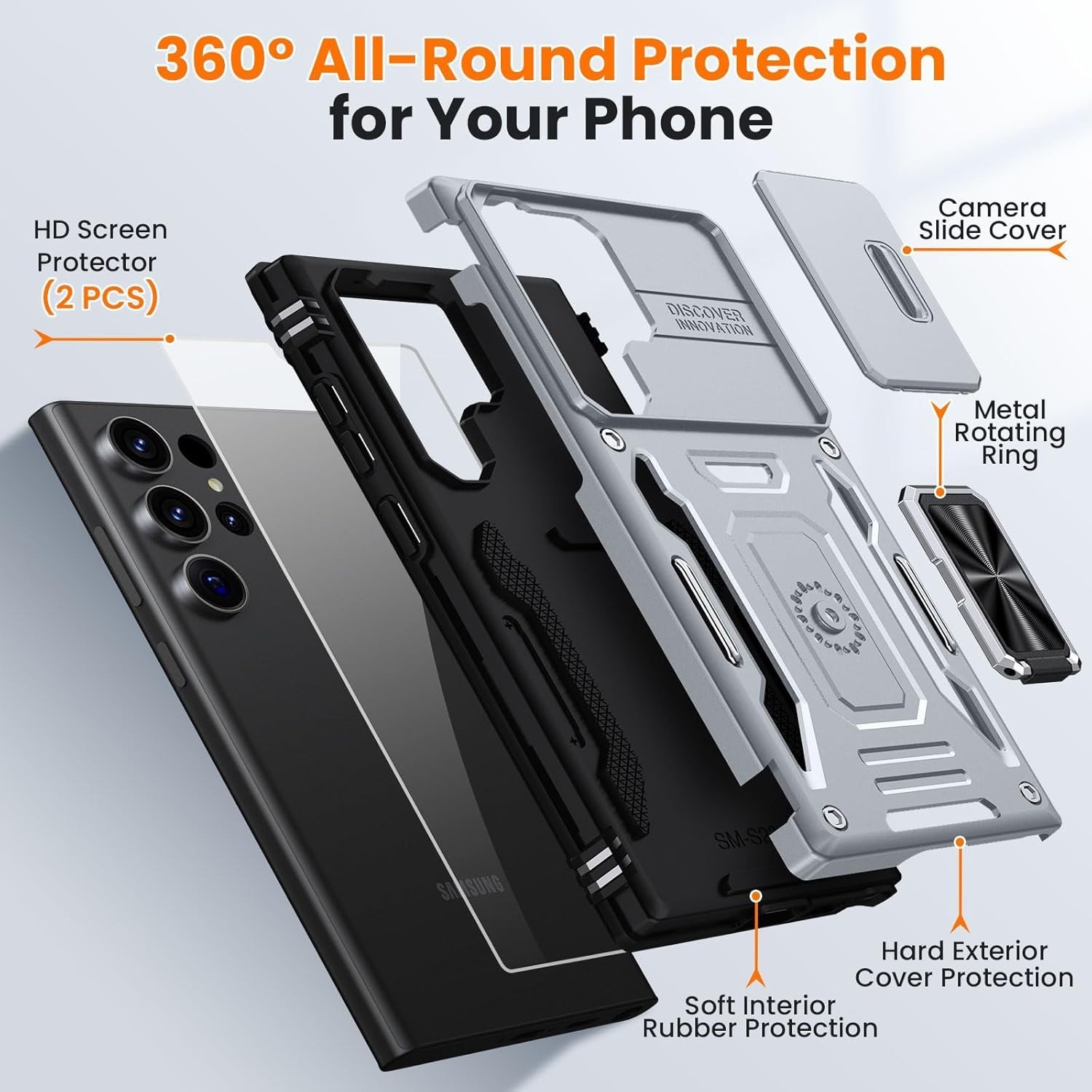 For Samsung Galaxy S24 Ultra Case Military Grade & shockproof Protective cover