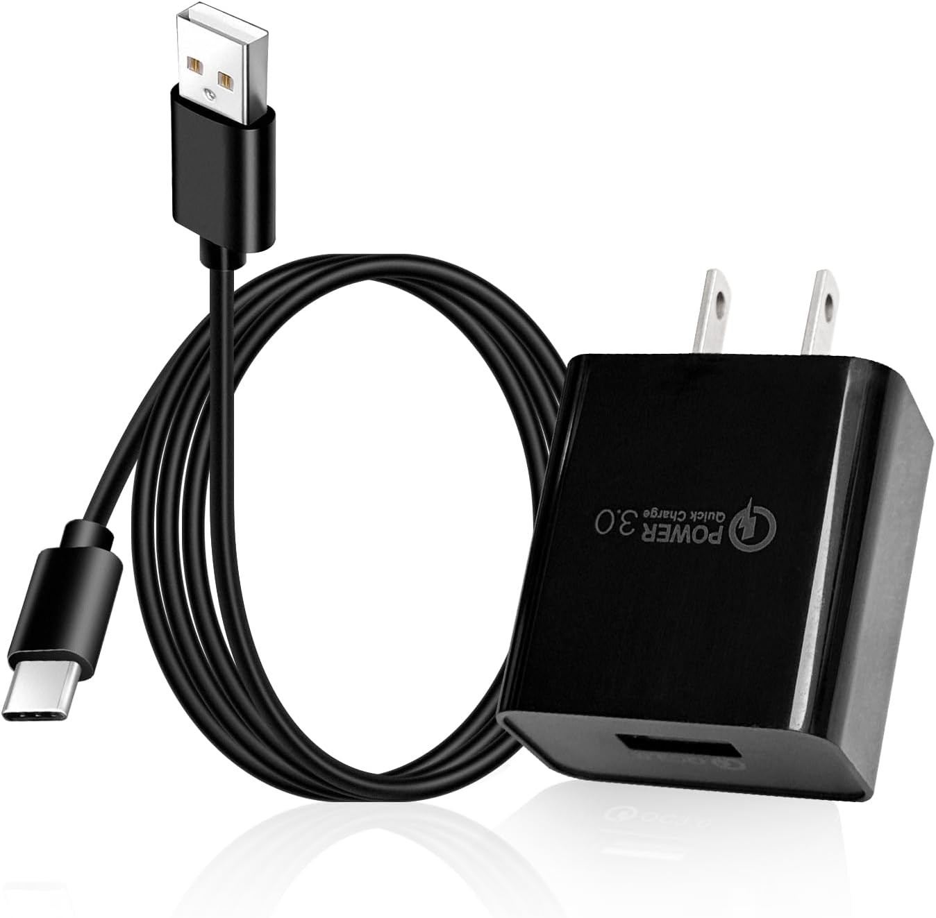 USB C 18W Fast Charger for Samsung Galaxy A20E A50S 5ft Cable