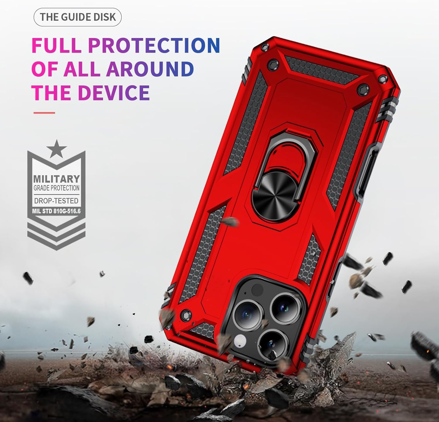 iPhone 16 Pro Max Case with Kickstand, Military-Grade Protective Armor, Heavy Du