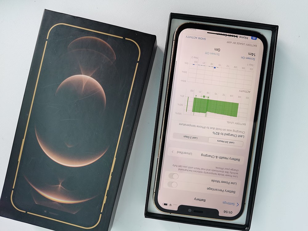 Boxed – iPhone 12 Pro Max 128GB/256GB/512GB (Unlocked) with FACE ID – GOLD