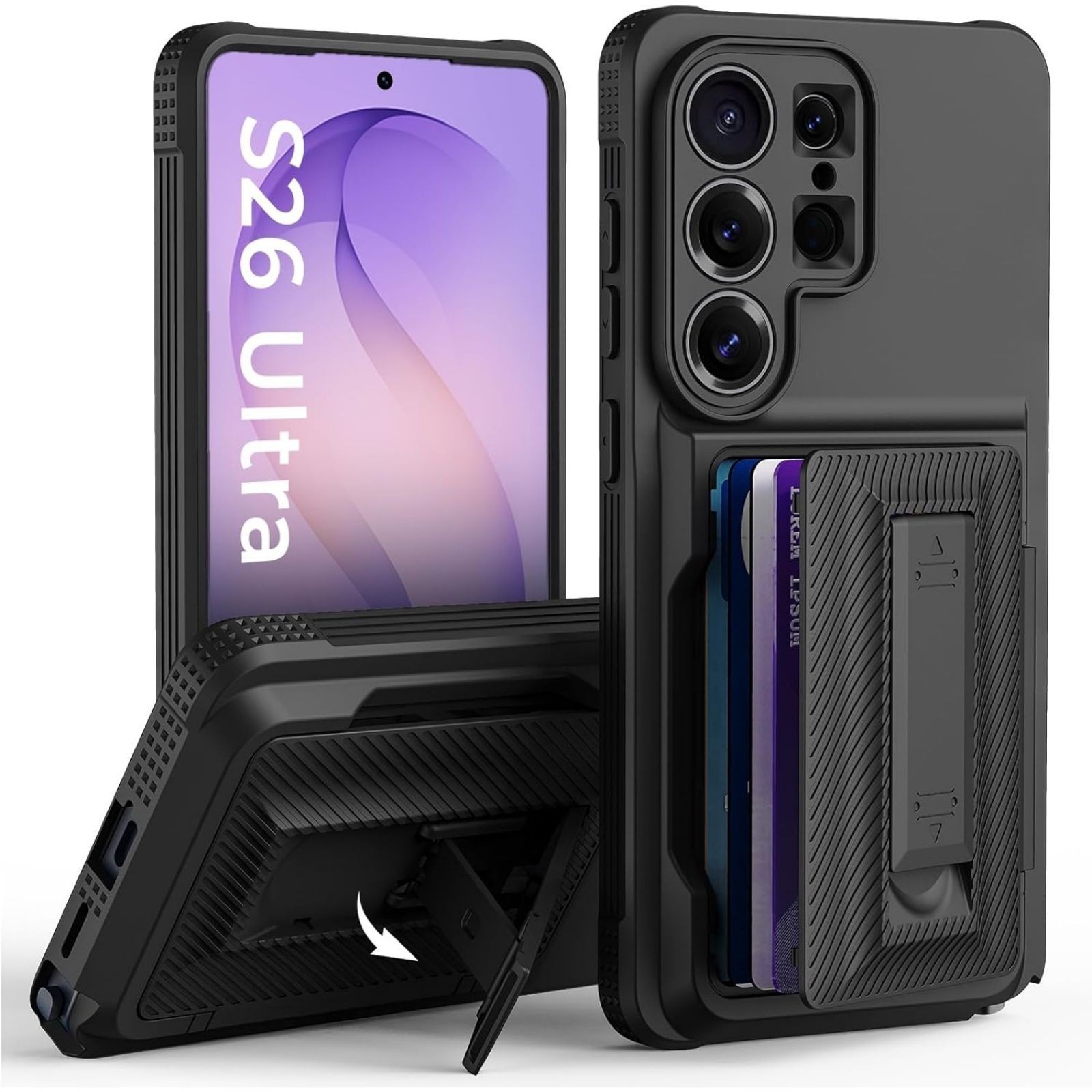 For Samsung Galaxy S26 Ultra Case Wallet Heavy Duty ArmorShockproof Rugged Cover