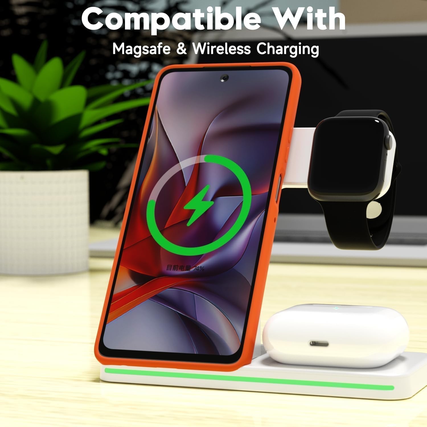 Motorola Moto G 2025 Case G Play 2026/ G 2026 Phone Case Silicone, Neon Orange