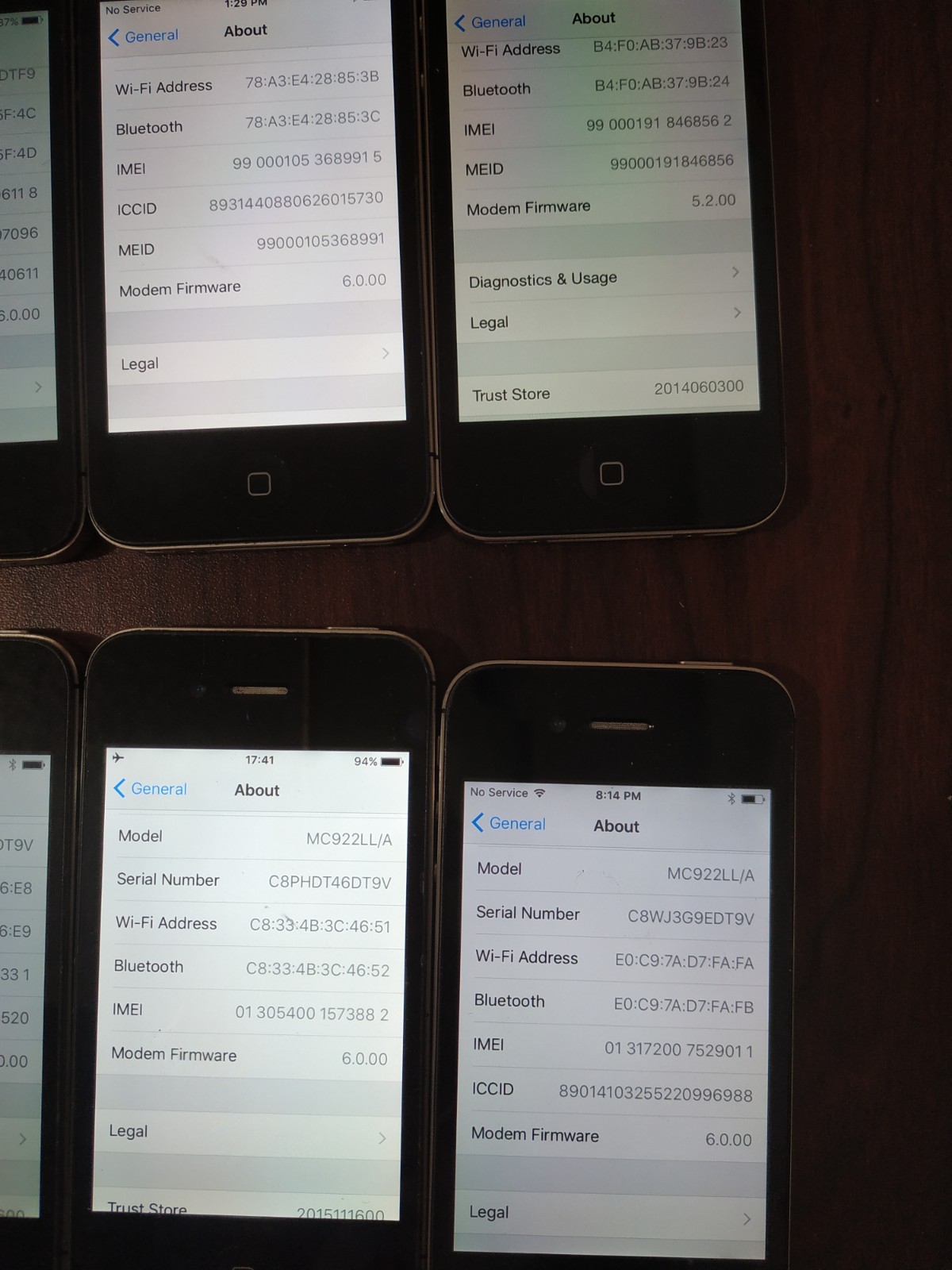 Lot of 10 Apple iPhone 4S A1387 16GB Black ( AT&T/ Verizon /OTA )
