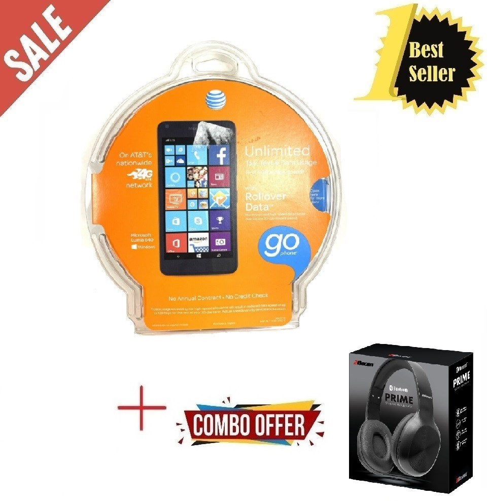 🔥Best Combo Sales🔥Microsoft Lumia 640 At&t cell phone ➕and Wireless Headphones