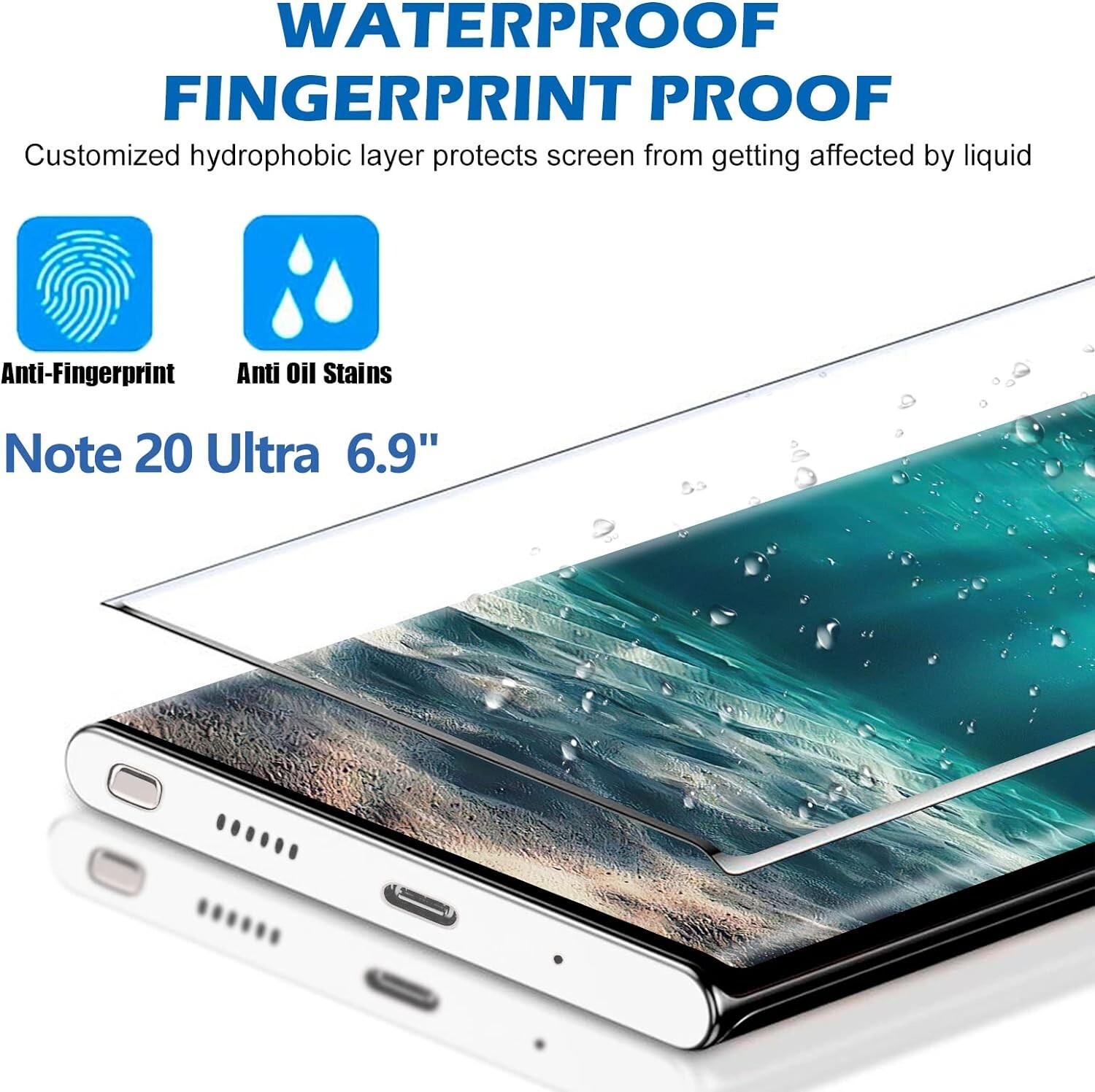 4in1 For Galaxy Note 20 Ultra Screen Protector,Tempered Glass,Side-Back Film