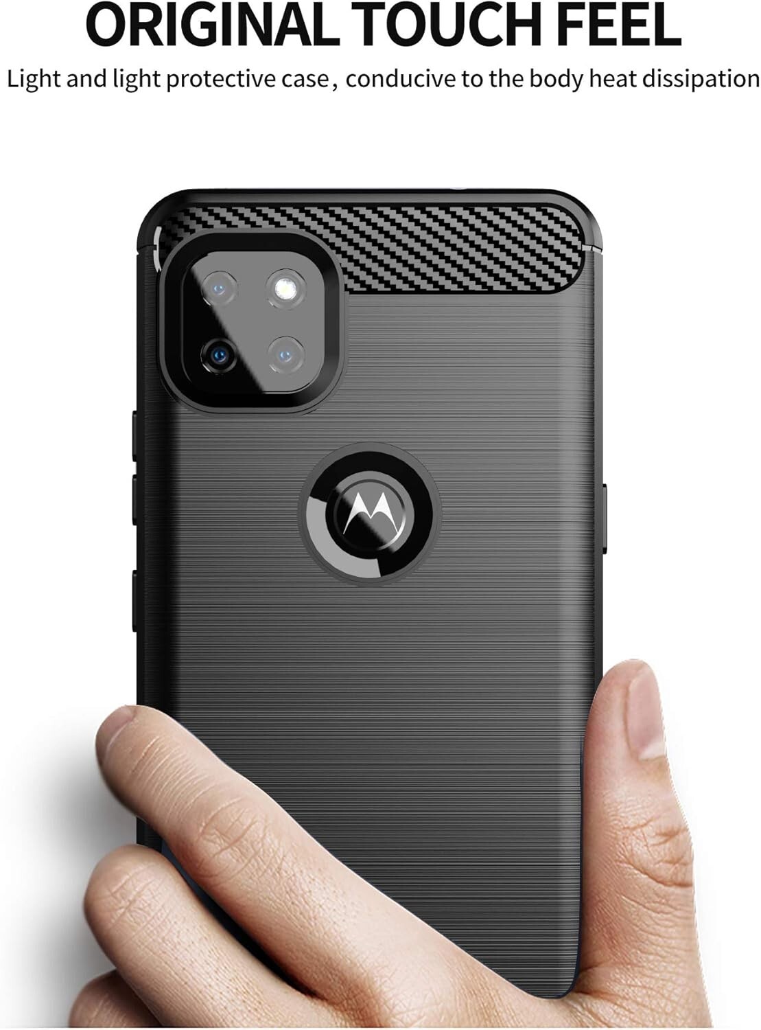 For Moto One 5G Ace Motorola / UW Ace Black Armor Case Dual Layer Heavy-Duty