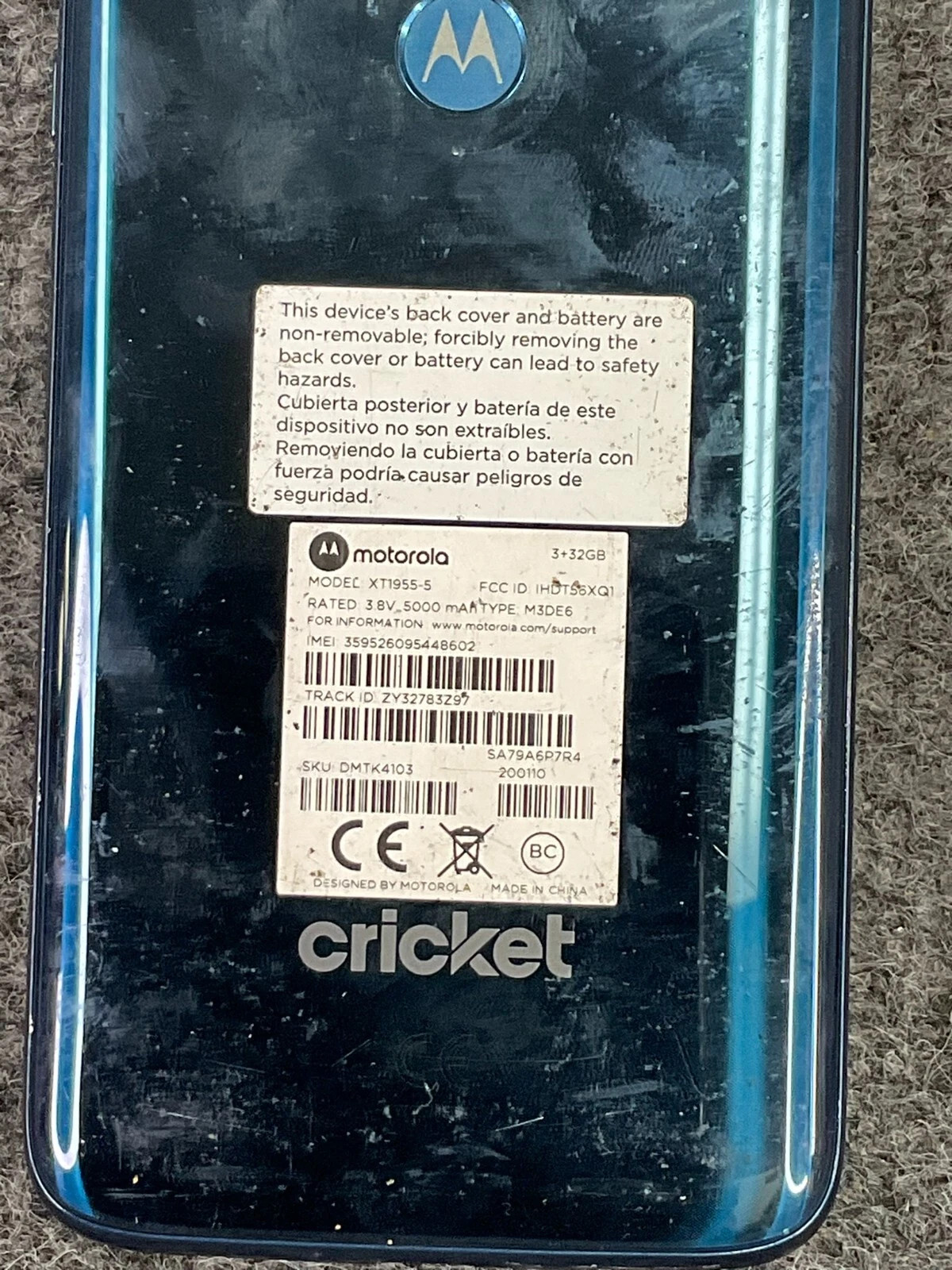 Motorola Moto G7 XT1955-5 32GB Ocean Blue Used Phone