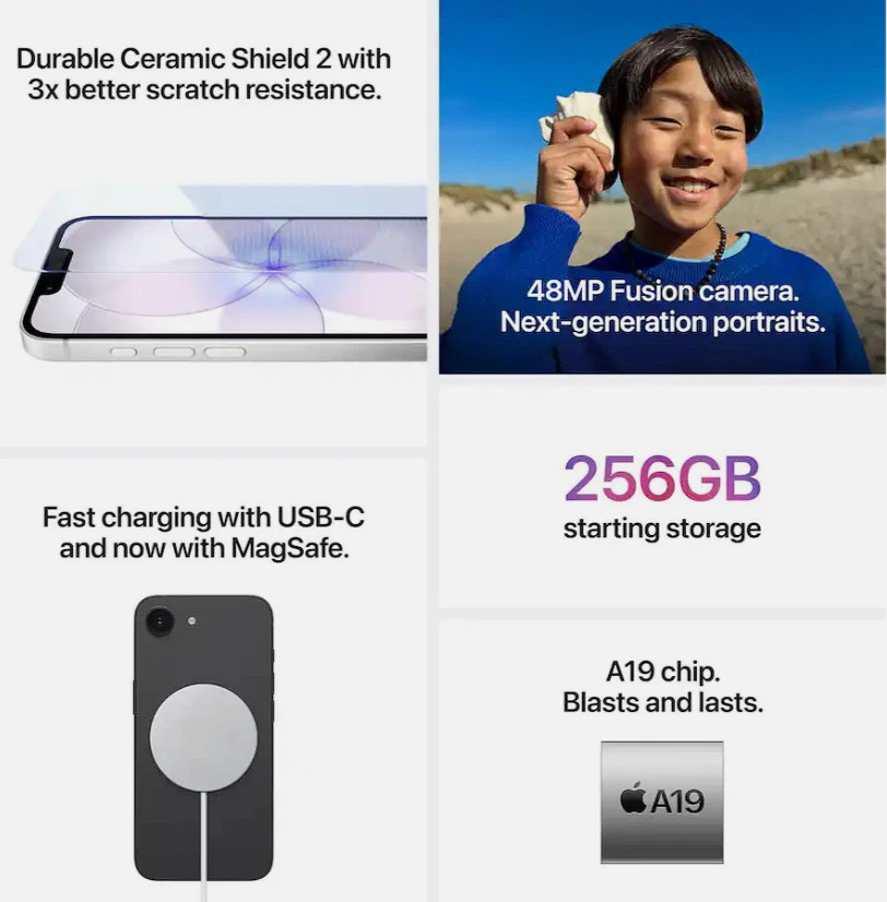 New 2026 Apple – RARE WHITE!! iPhone 17e A3575 USA eSIM T-Mobile