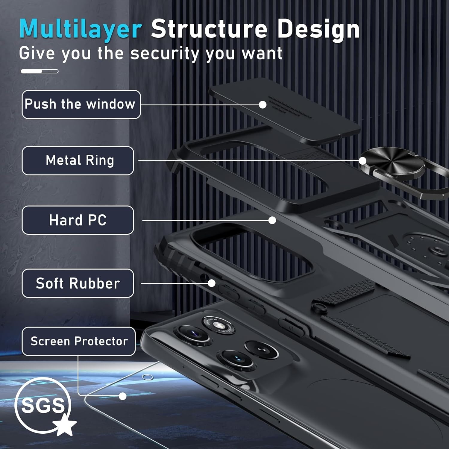 For Motorola Moto G Stylus 2025 Case Heavy Duty Rugged Shockproof Military Grade