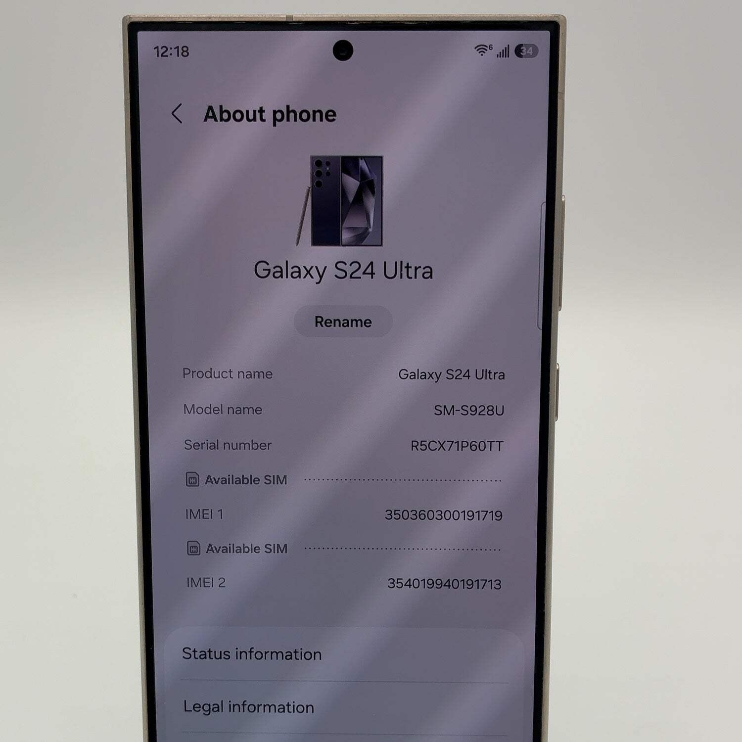 Unlocked Samsung Galaxy S24 Ultra 12GB RAM 256GB SM-S928U Violet