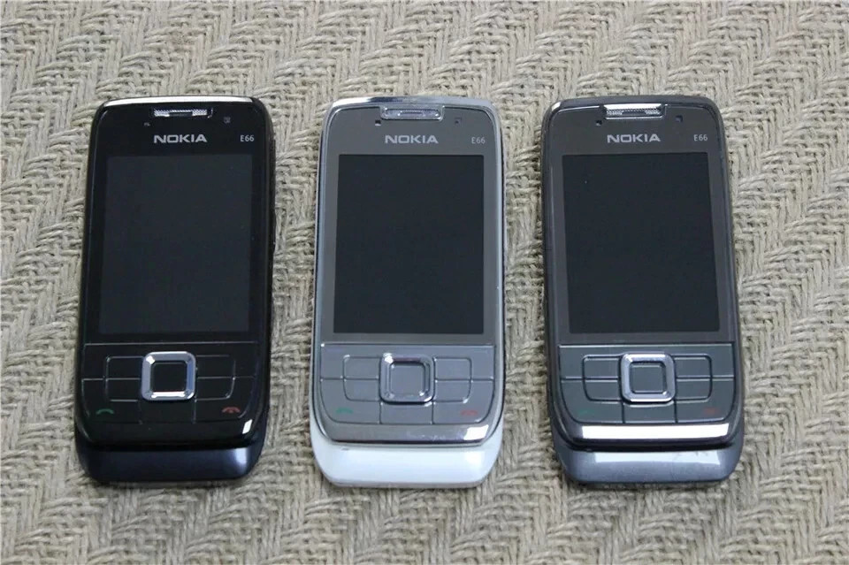Nokia E66 3G WIFI Bluetooth 3.2MP Slider Unlocked Cell Phone 1year warranty