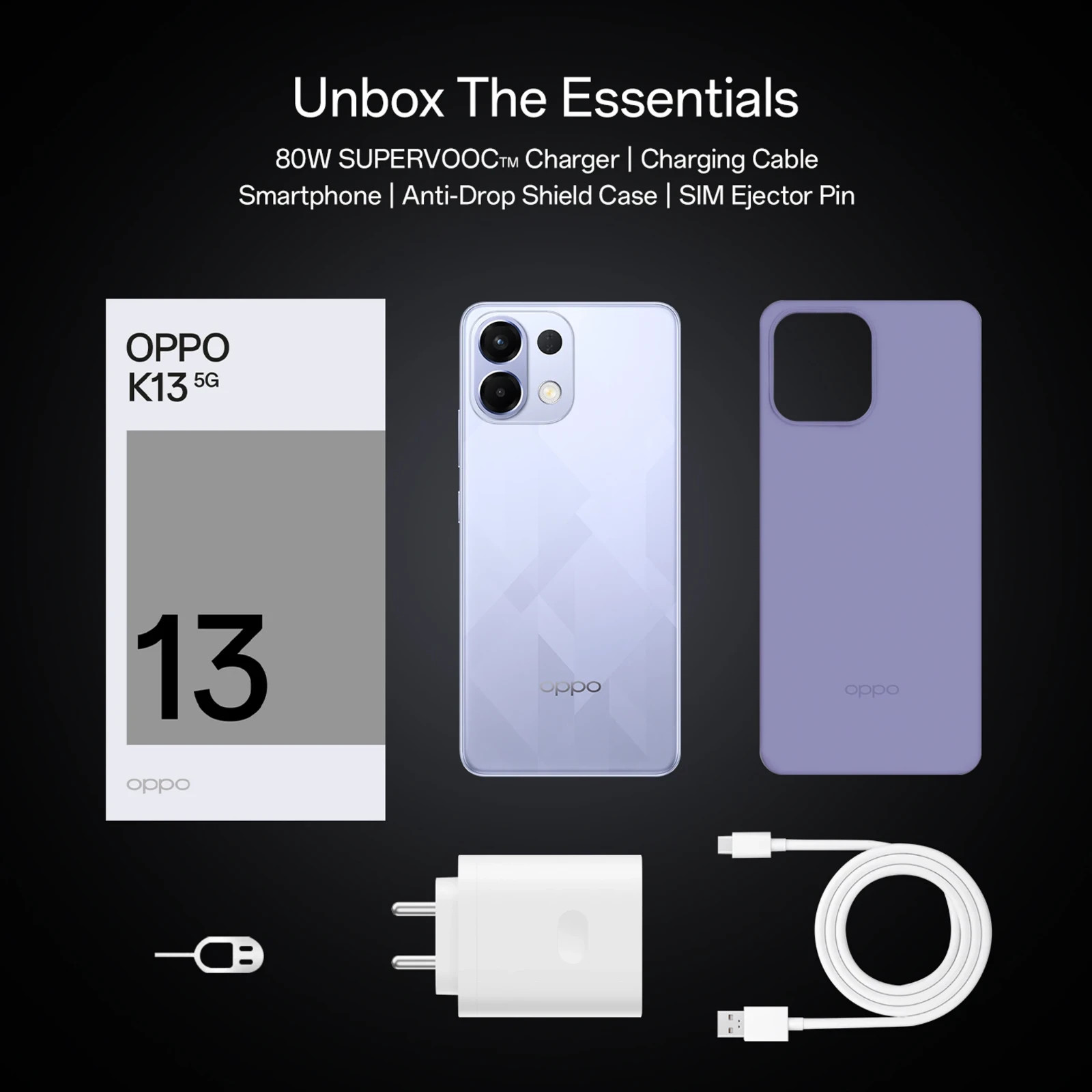OPPO K13 5G (White 256GB 8GB RAM) Snapdragon 6 Gen 4 Processor Global Version