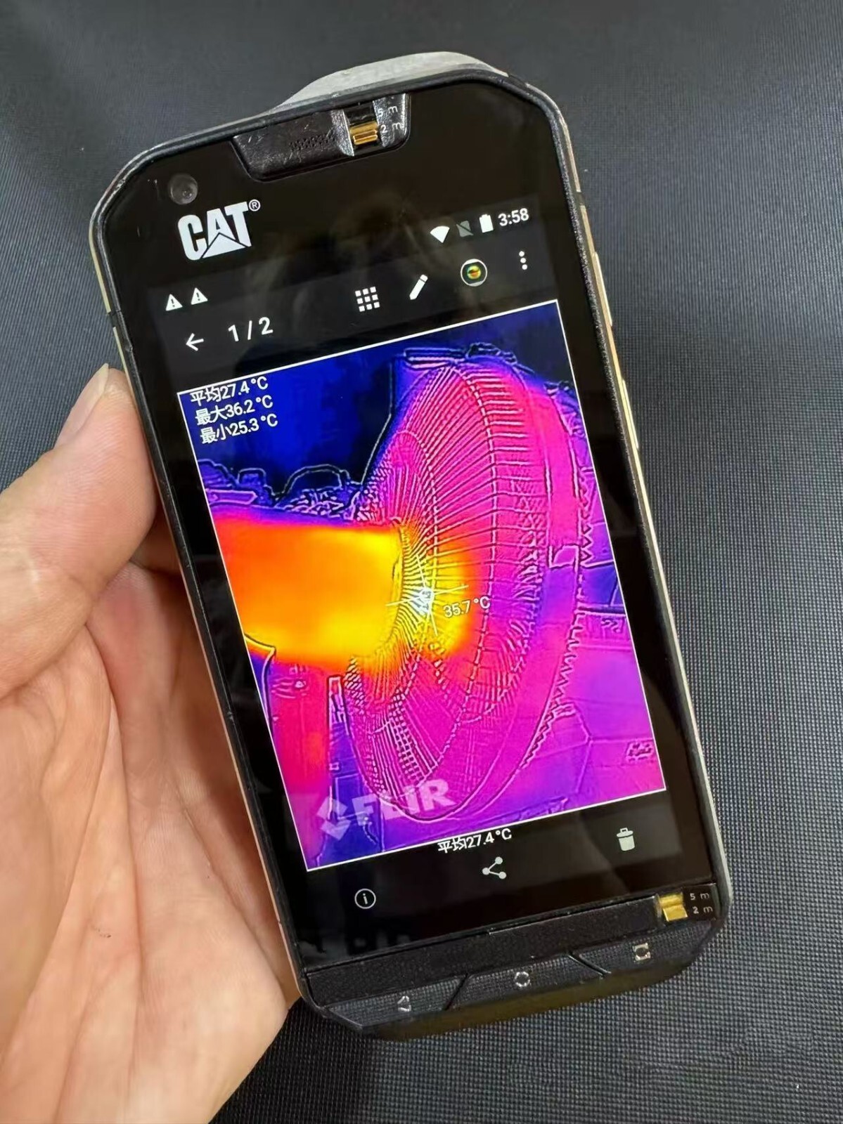 Cat S60 thermal imaging mobile phones Black 32GB 3GB RAM Rugged Mobilephone