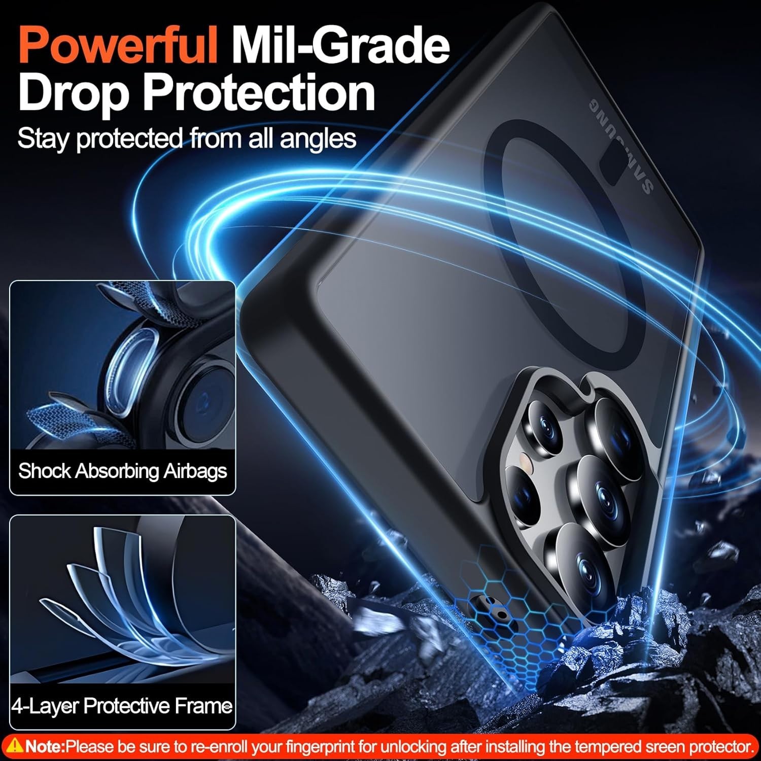 For Samsung Galaxy S25 Ultra Case MagSafe Magnetic Plated Slim Protective Cover