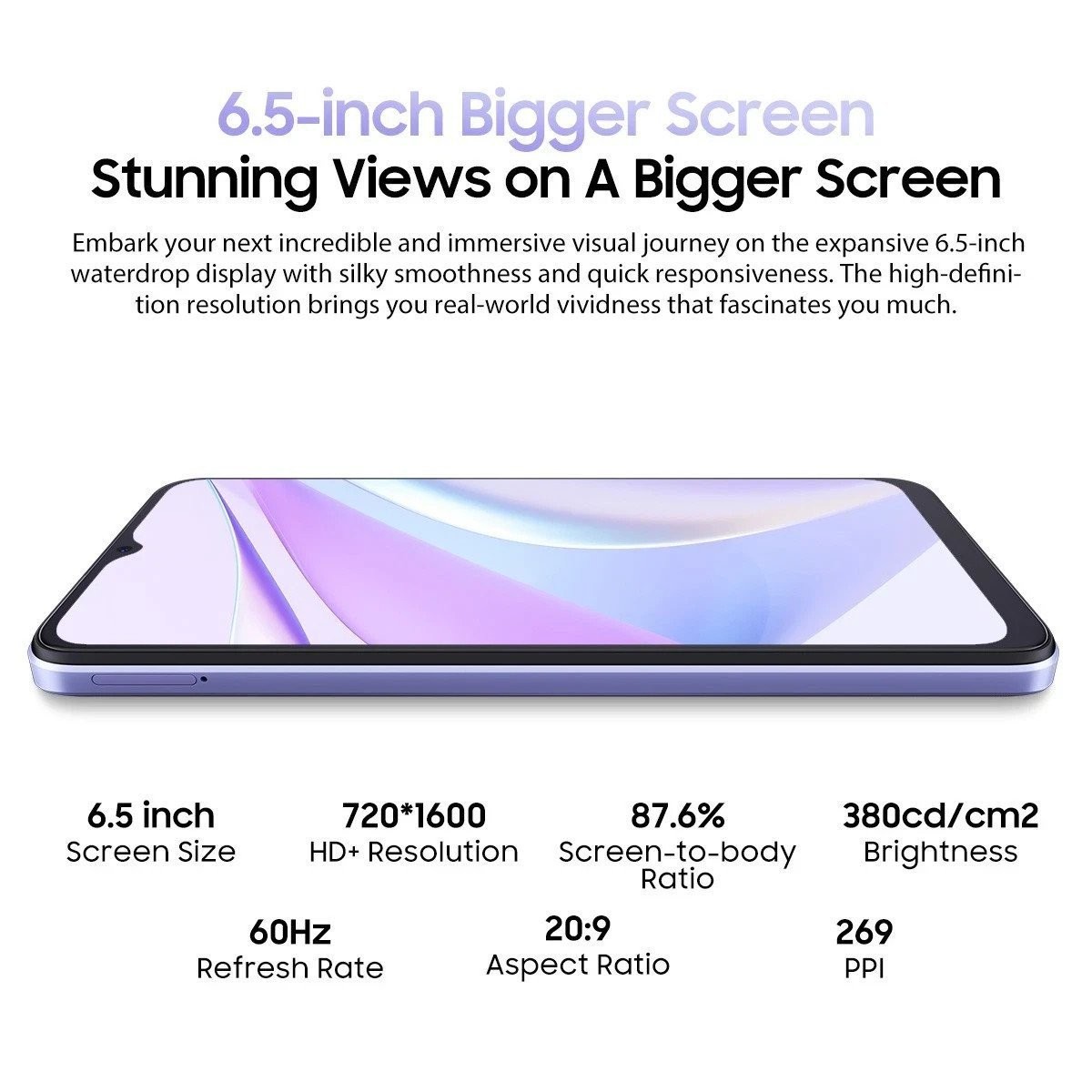 Blackview WAVE 6C Smartphone 4GB+32GB 6.5″ 5100mAh Android 13 Dual SIM Unlocked